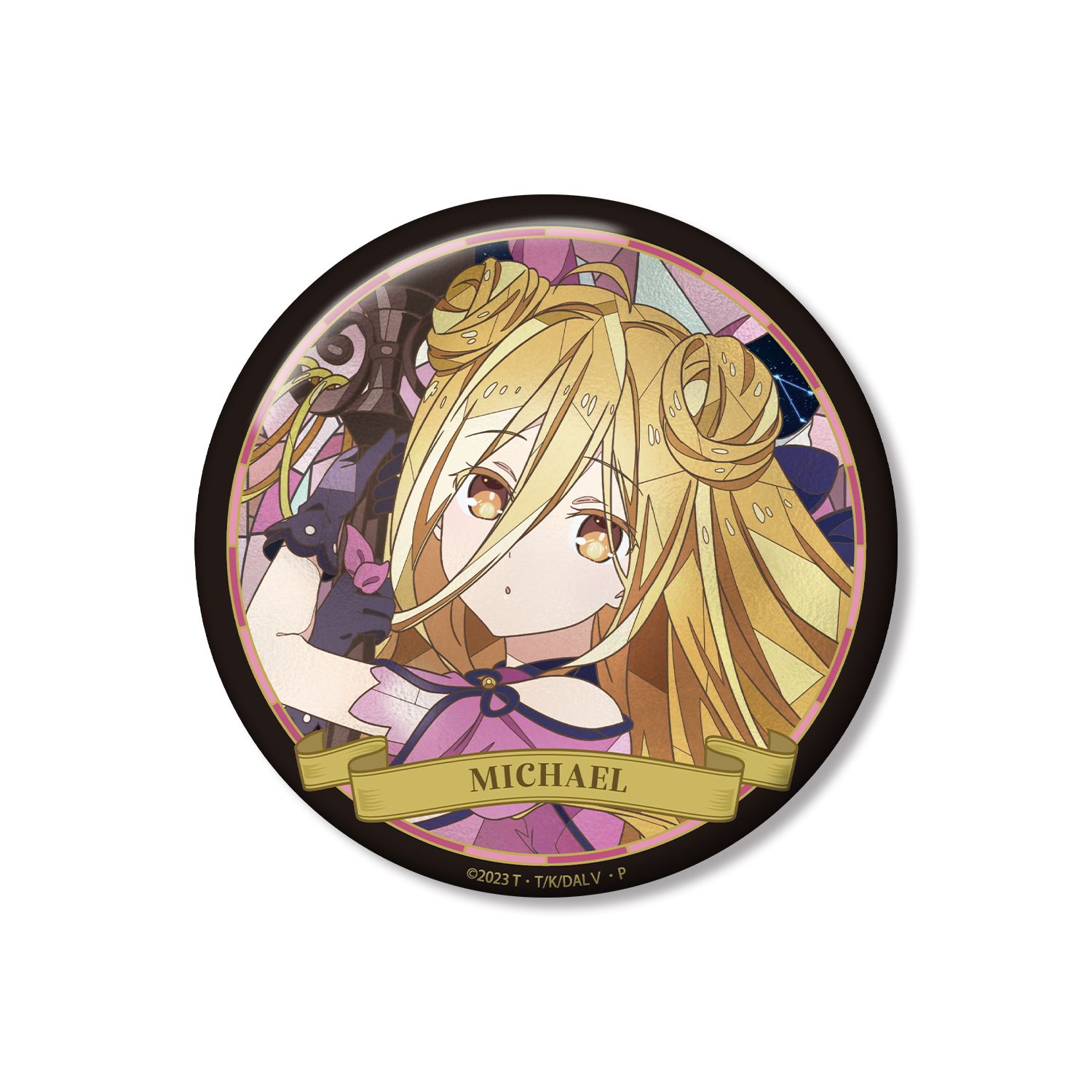 アニメ「デート・ア・ライブV」 星宮六喰 Aure Glass 100mm缶バッジ - AniSmile