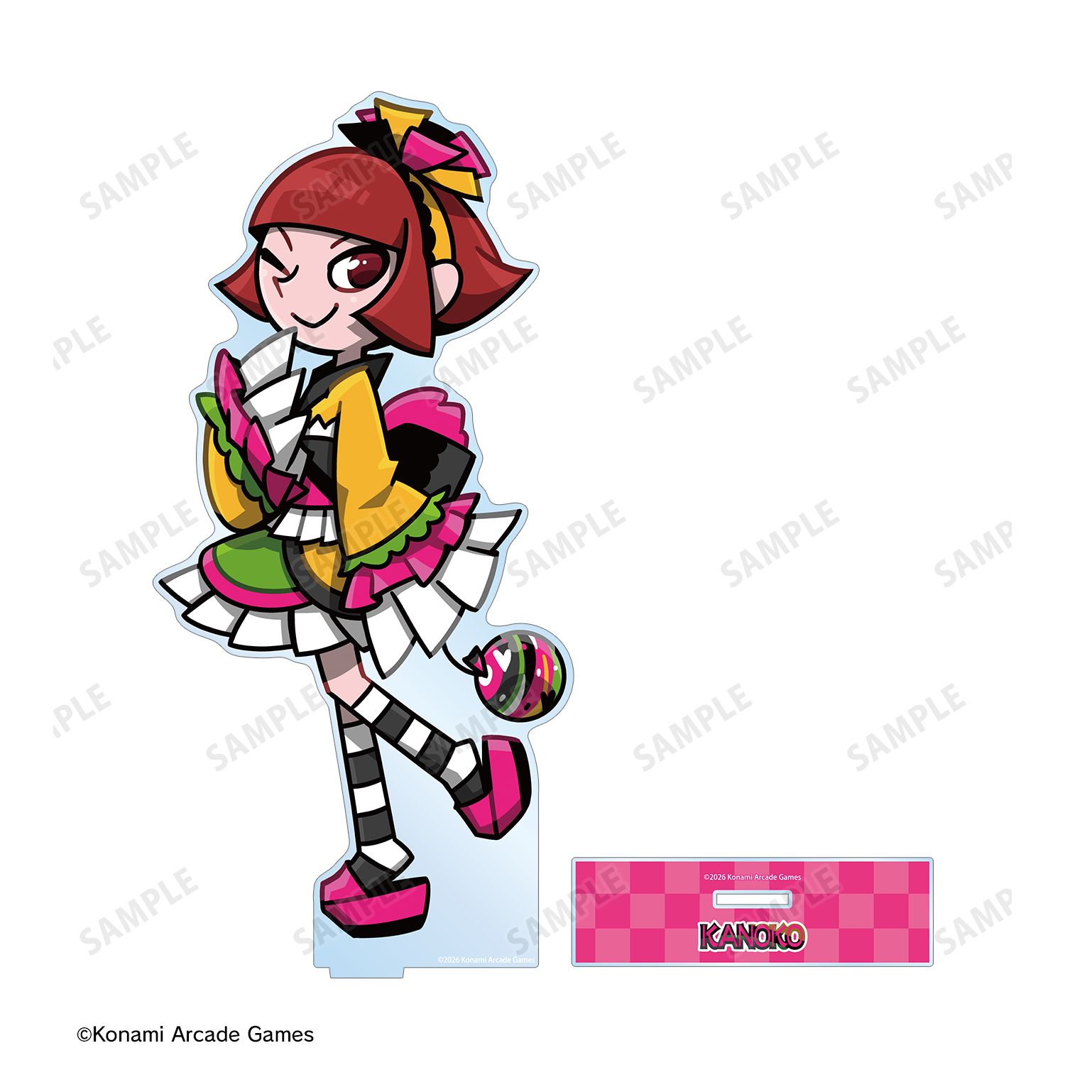 pop'n music High☆Cheers!! 描き下ろし 鹿ノ子 夏祭りver. 特大アクリルスタンド 画像 3 | AniSmile