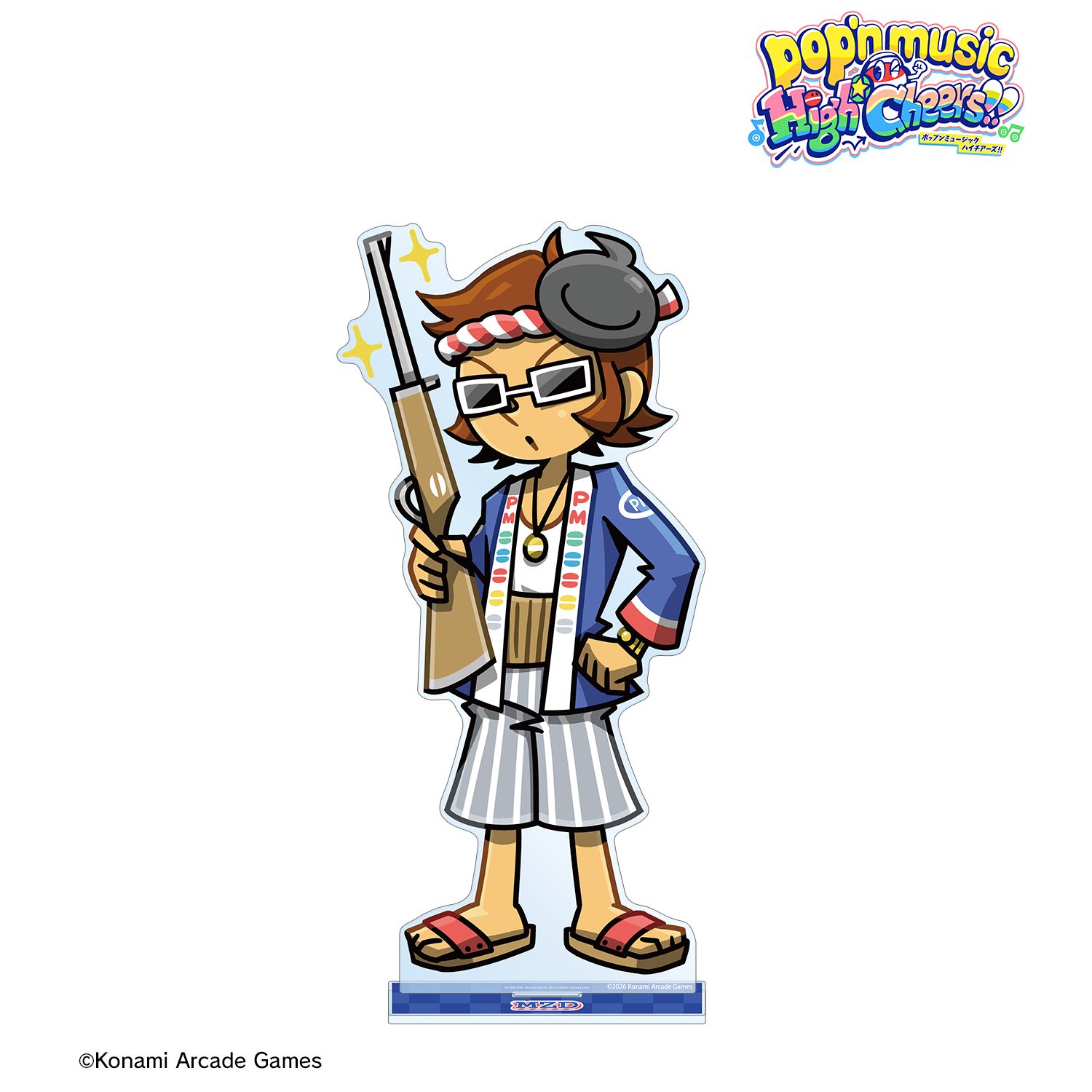 pop'n music High☆Cheers!! 描き下ろし MZD 夏祭りver. 特大アクリルスタンド 画像 2 | AniSmile