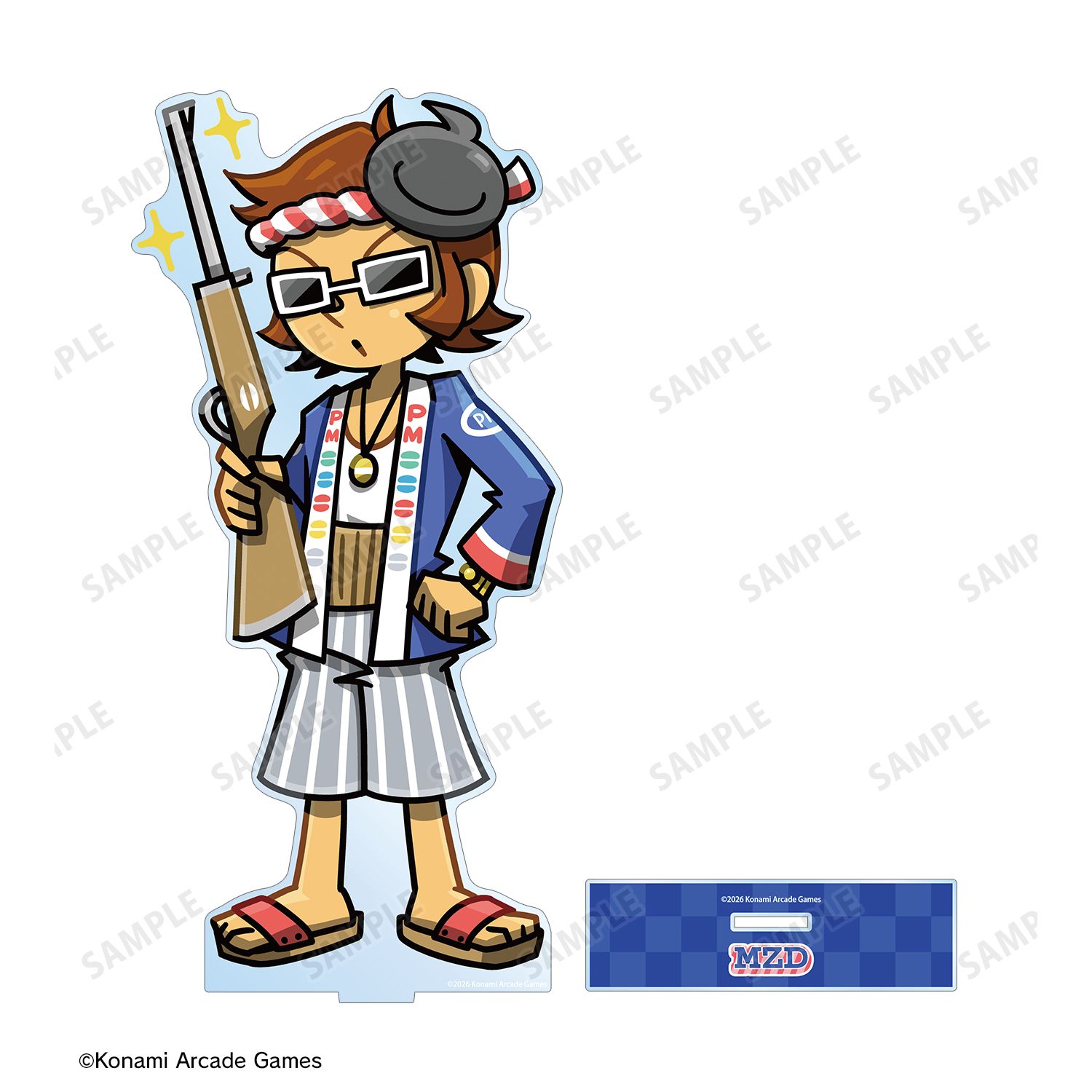 pop'n music High☆Cheers!! 描き下ろし MZD 夏祭りver. 特大アクリルスタンド 画像 3 | AniSmile