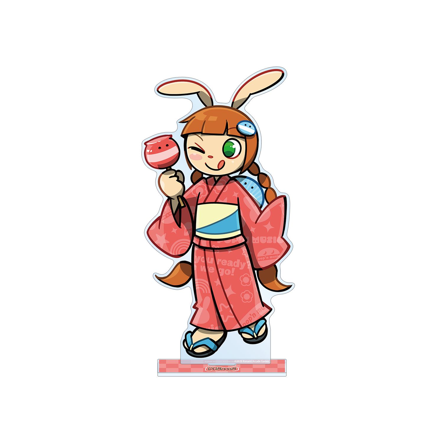 pop'n music High☆Cheers!! 描き下ろし ミミ 夏祭りver. 特大アクリルスタンド - AniSmile