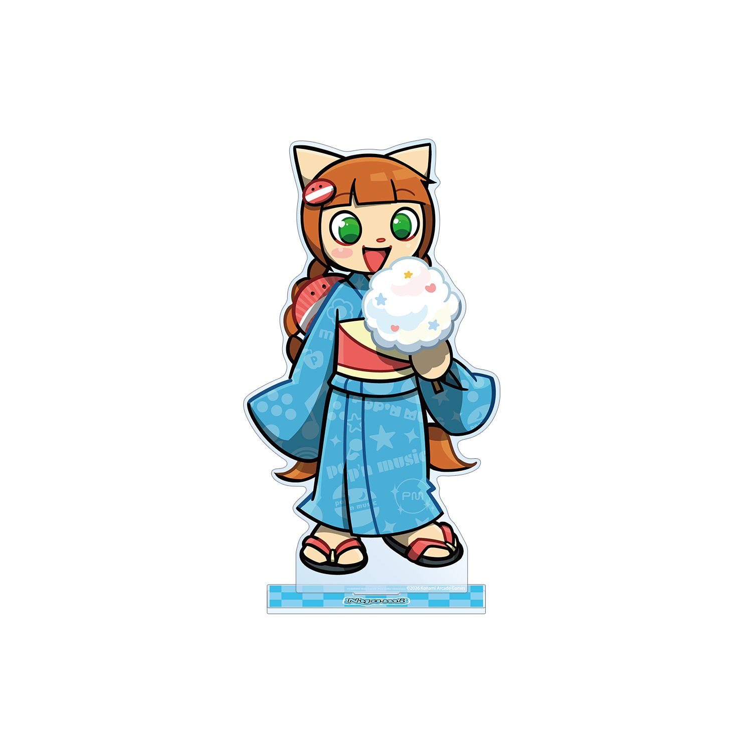 pop'n music High☆Cheers!! 描き下ろし ニャミ 夏祭りver. 特大アクリルスタンド - AniSmile