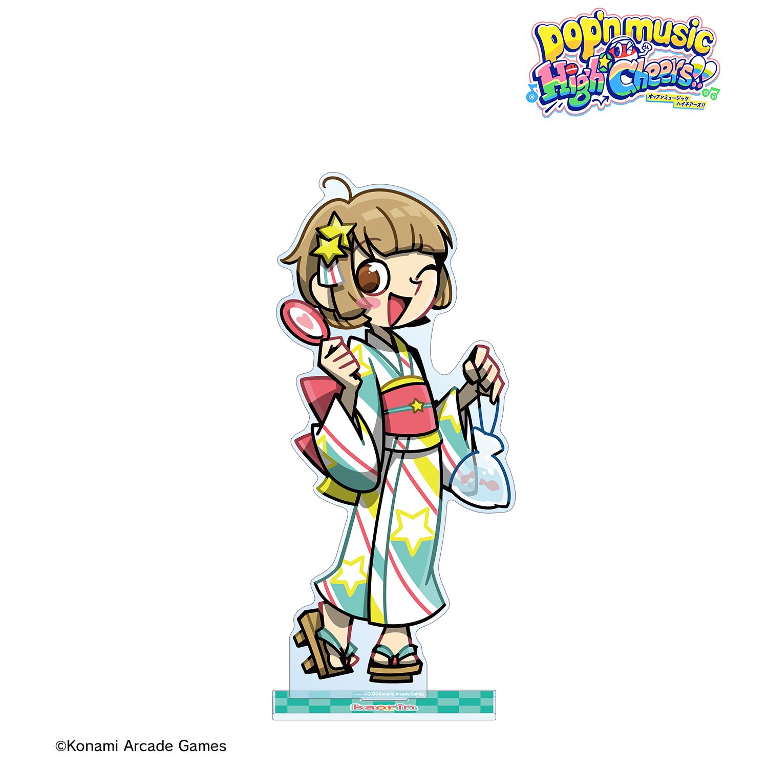 pop'n music High☆Cheers!! 描き下ろし かおりん 夏祭りver. 特大アクリルスタンド 画像 2 | AniSmile