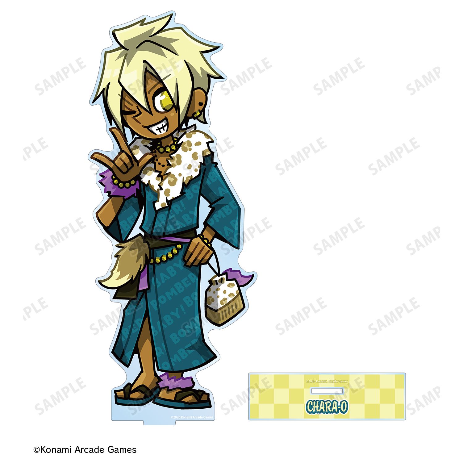 pop'n music High☆Cheers!! 描き下ろし チャラ王 夏祭りver. 特大アクリルスタンド 画像 3 | AniSmile