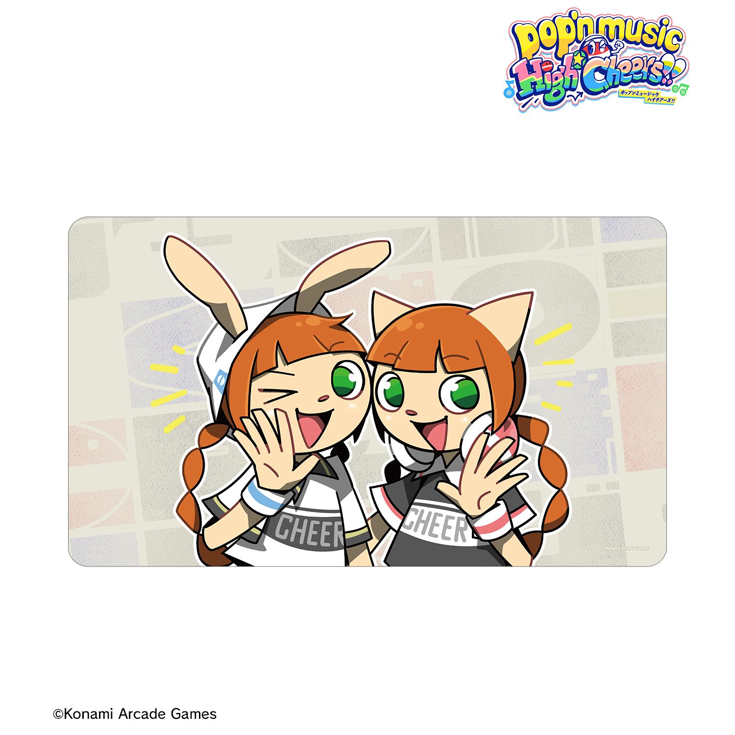 pop'n music High☆Cheers!! ミミ&ニャミ マルチデスクマット 画像 2 | AniSmile