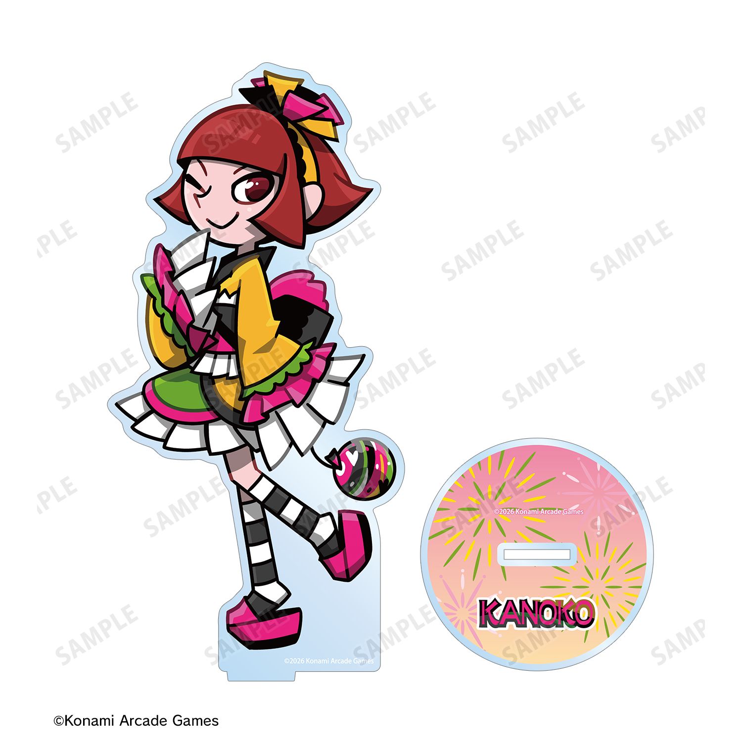 pop'n music High☆Cheers!! 描き下ろし 鹿ノ子 夏祭りver. BIGアクリルスタンド 画像 3 | AniSmile