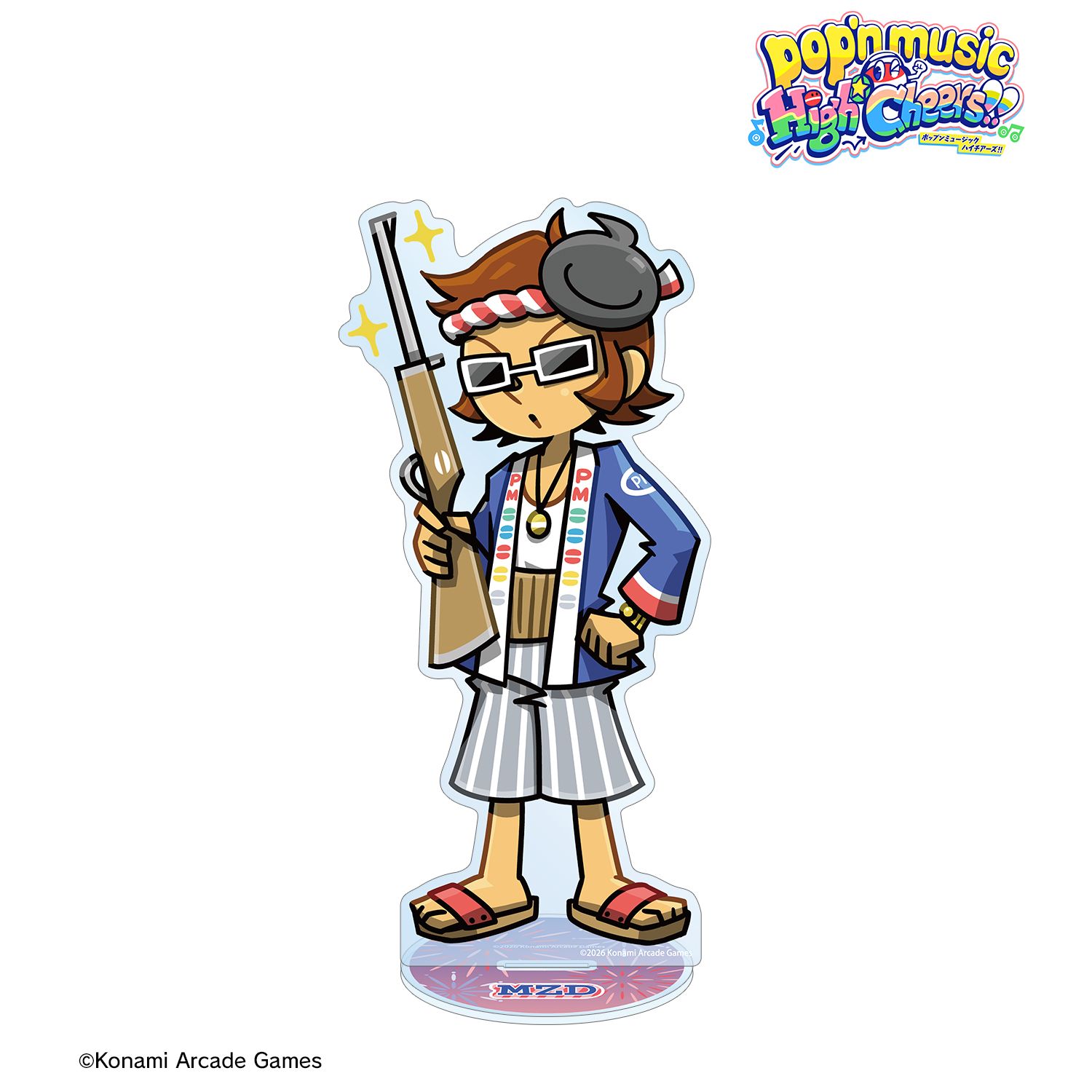 pop'n music High☆Cheers!! 描き下ろし MZD 夏祭りver. BIGアクリルスタンド 画像 2 | AniSmile