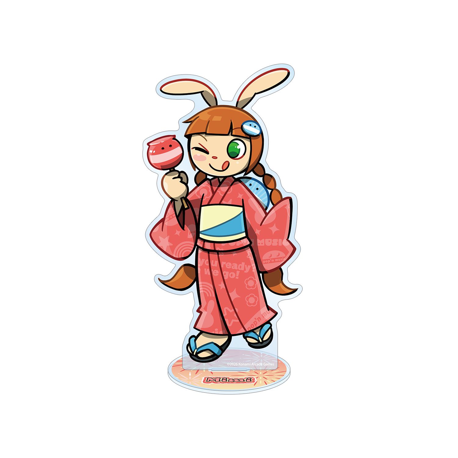 pop'n music High☆Cheers!! 描き下ろし ミミ 夏祭りver. BIGアクリルスタンド - AniSmile