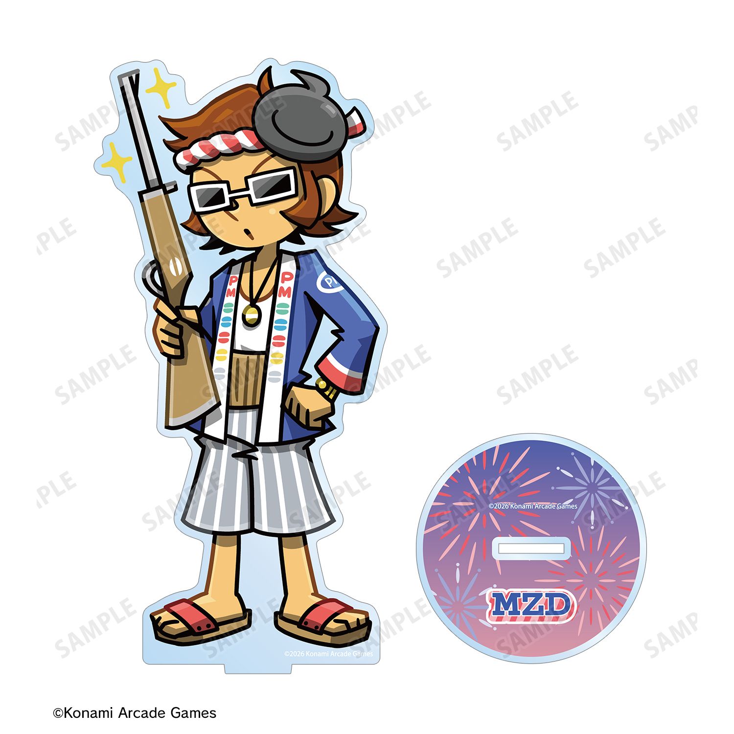 pop'n music High☆Cheers!! 描き下ろし MZD 夏祭りver. BIGアクリルスタンド 画像 3 | AniSmile