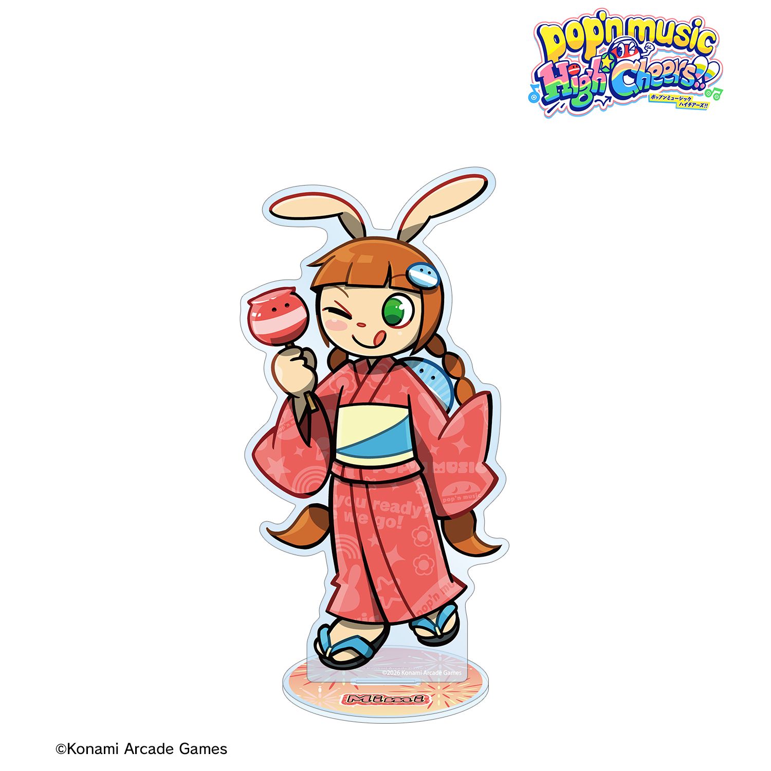 pop'n music High☆Cheers!! 描き下ろし ミミ 夏祭りver. BIGアクリルスタンド 画像 2 | AniSmile