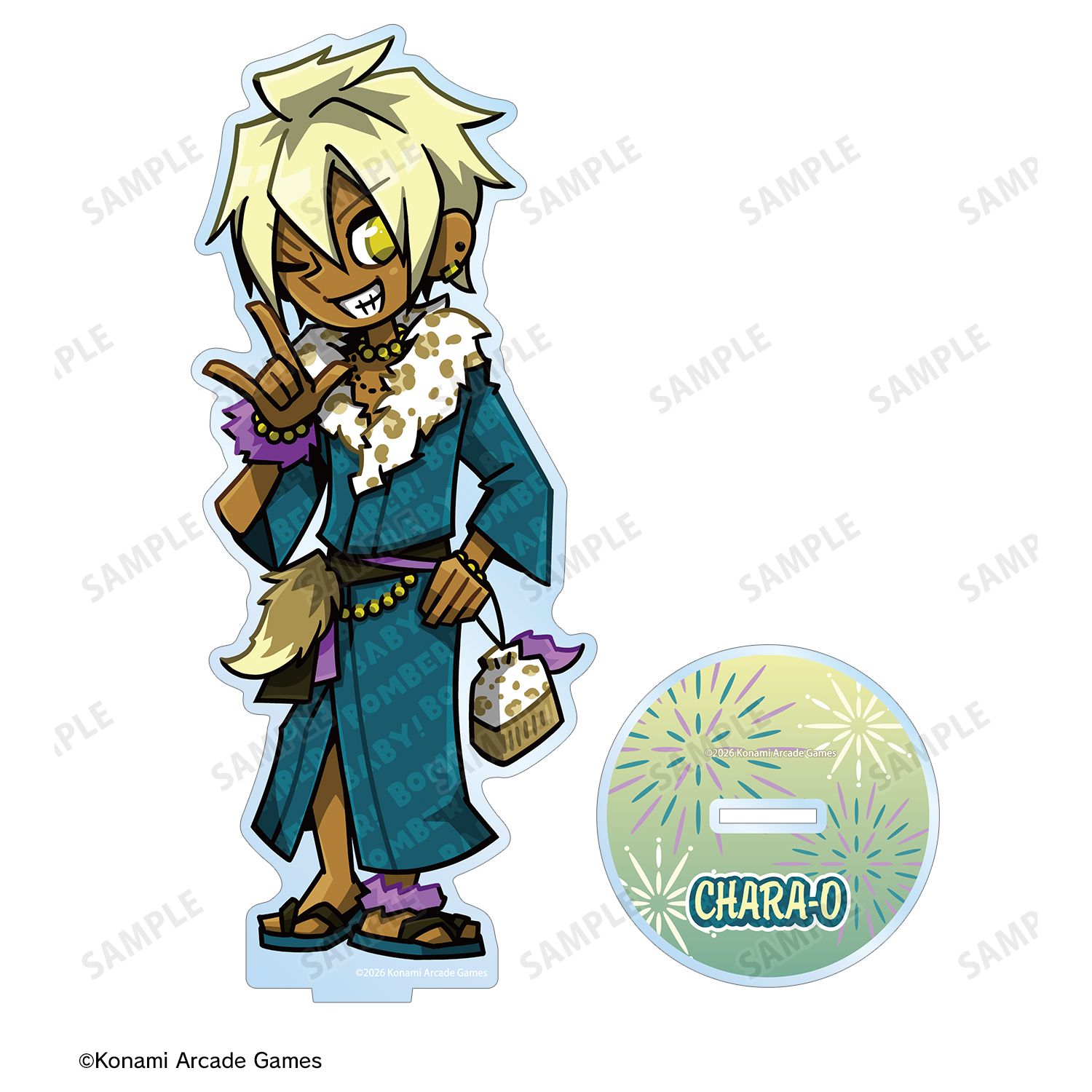 pop'n music High☆Cheers!! 描き下ろし チャラ王 夏祭りver. BIGアクリルスタンド 画像 3 | AniSmile