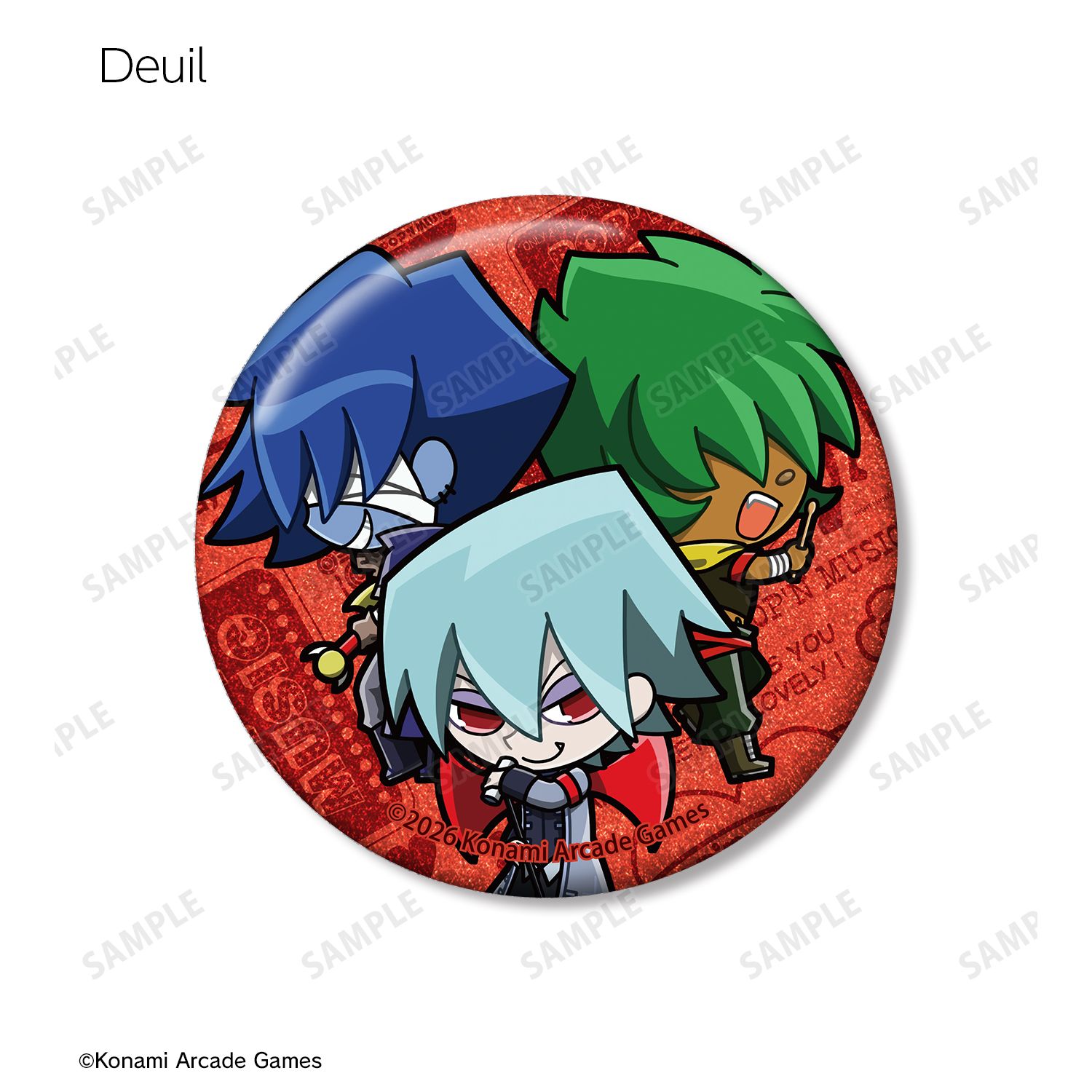 pop'n music High☆Cheers!! トレーディング ちびキャラ vol.1 グリッター缶バッジ(単位/単品) 画像 4 | AniSmile