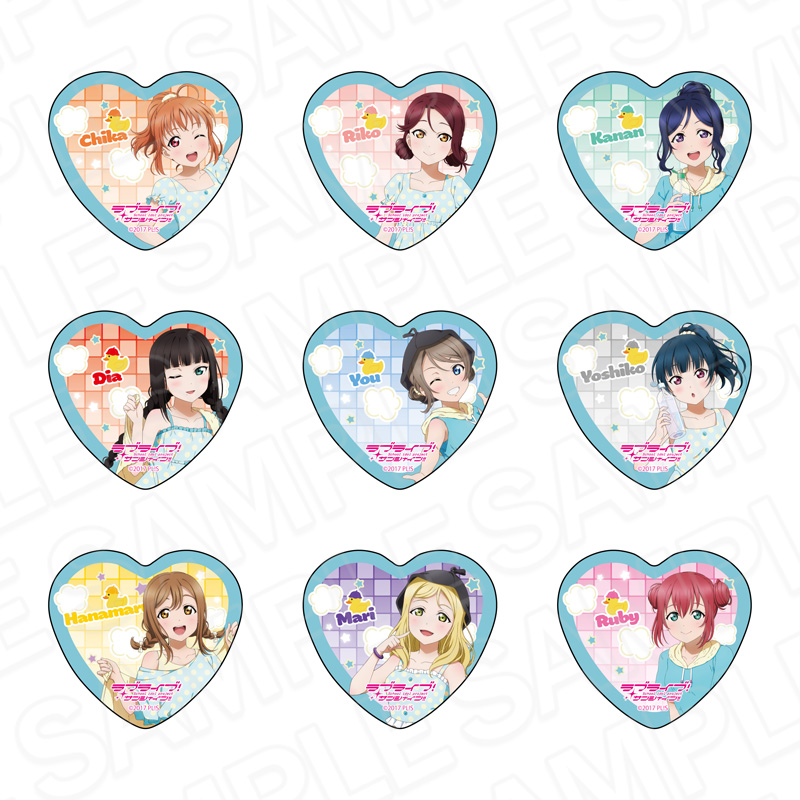 ラブライブ!サンシャイン!! ハート型カンバッジ サウナ ver. - AniSmile