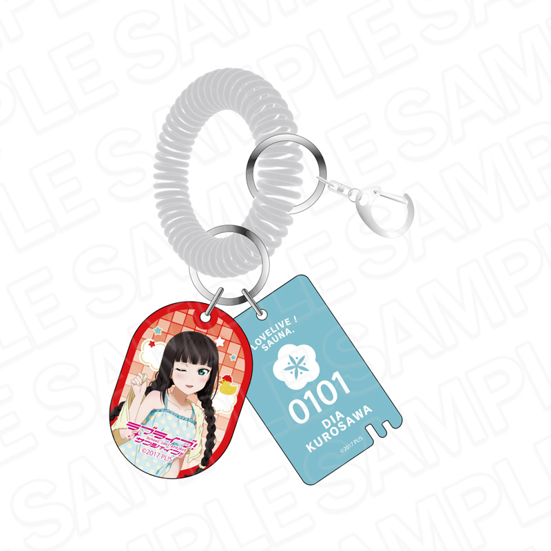 ラブライブ!サンシャイン!! 銭湯風アクリルキーホルダー 黒澤ダイヤ サウナ ver. - AniSmile