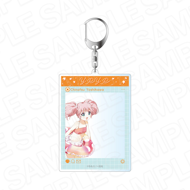 ゆるゆり SNS風アクリルキーホルダー 吉川ちなつ 水着 ver. - 公式商品画像 | AniSmile