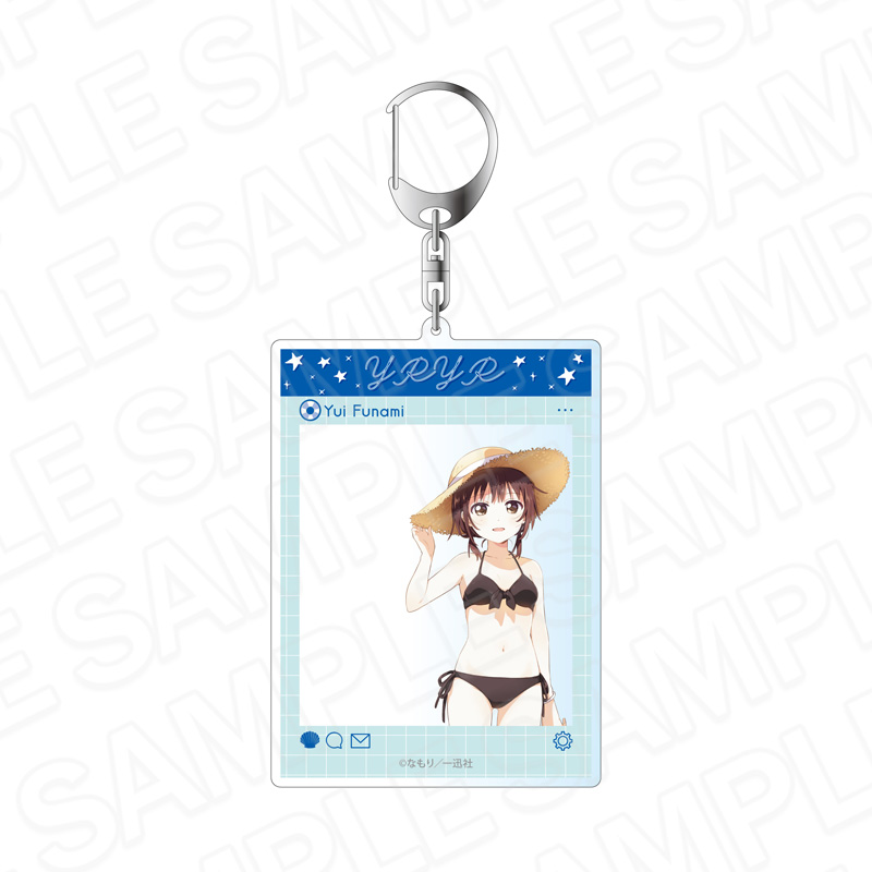 ゆるゆり SNS風アクリルキーホルダー 船見結衣 水着 ver. - 公式商品画像 | AniSmile