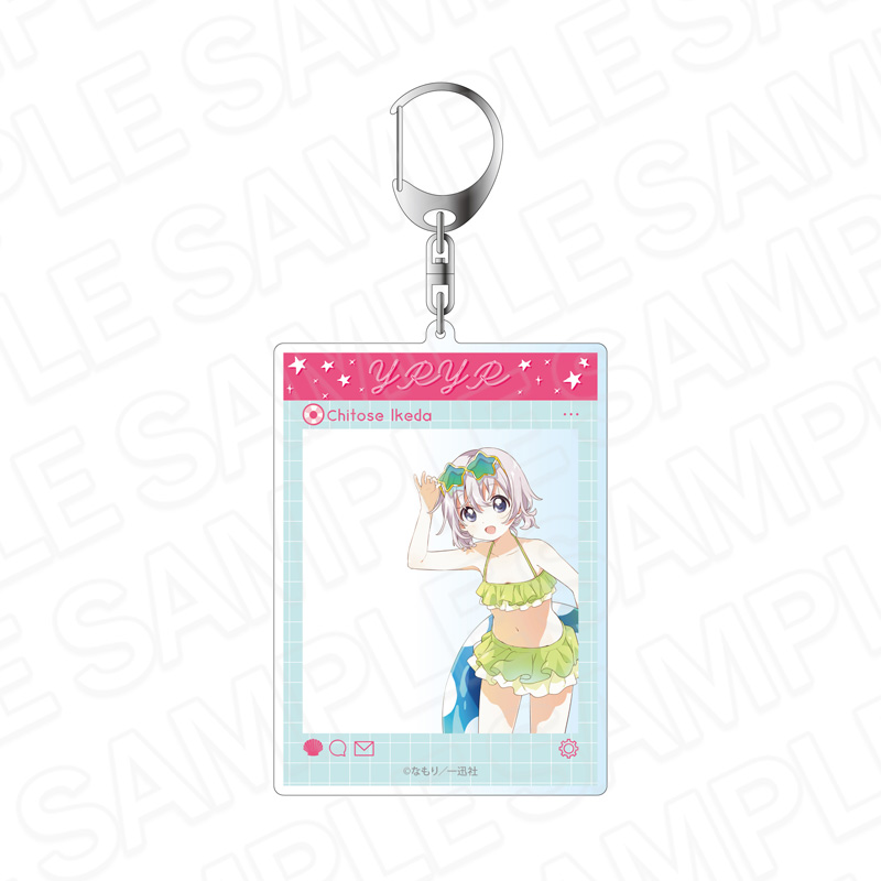 ゆるゆり SNS風アクリルキーホルダー 池田千歳 水着 ver. - 公式商品画像 | AniSmile