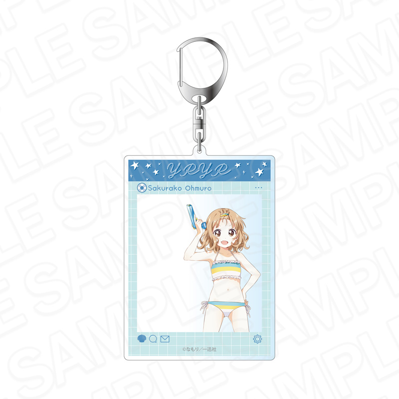 ゆるゆり SNS風アクリルキーホルダー 大室櫻子 水着 ver. - 公式商品画像 | AniSmile