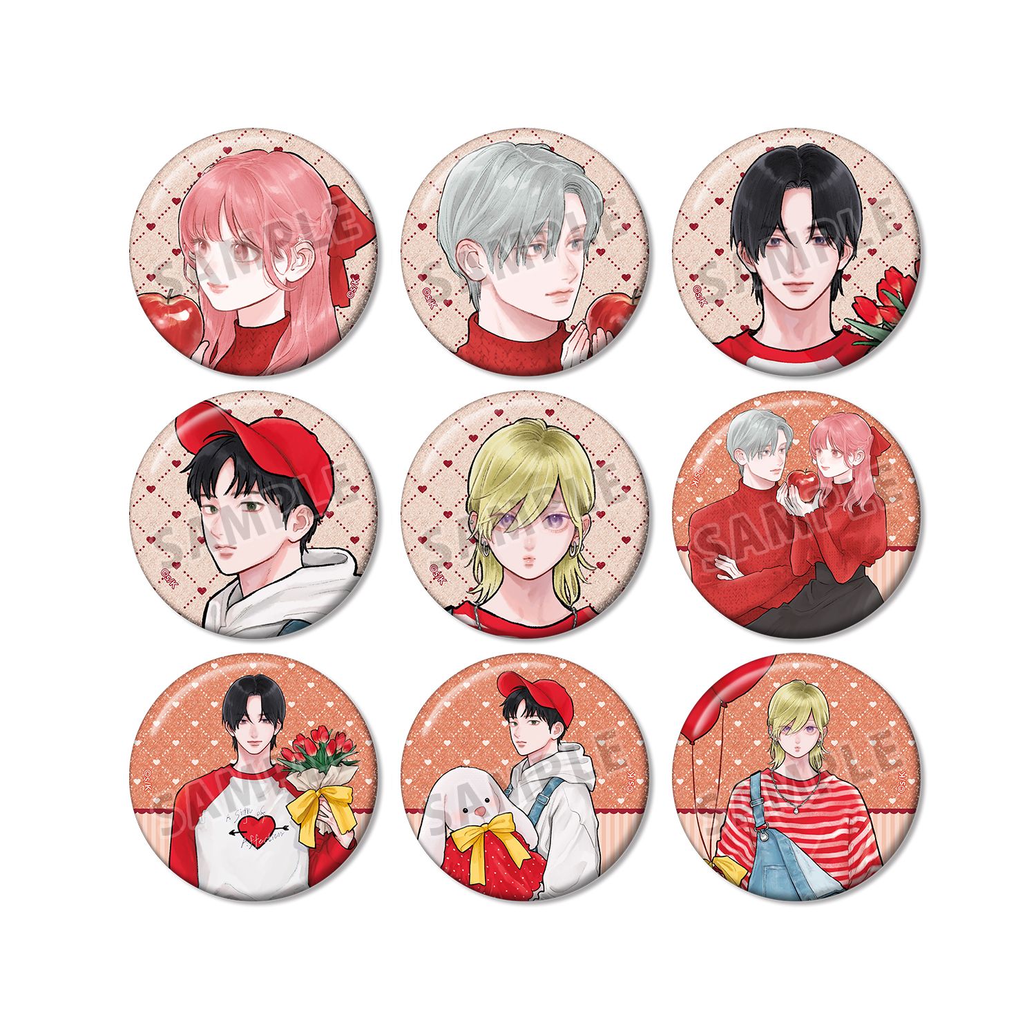 ゆびさきと恋々 森下suu先生 描き下ろし SPRING GIFTver. トレーディンググリッター缶バッジ(単位/単品) Image 5 | AniSmile