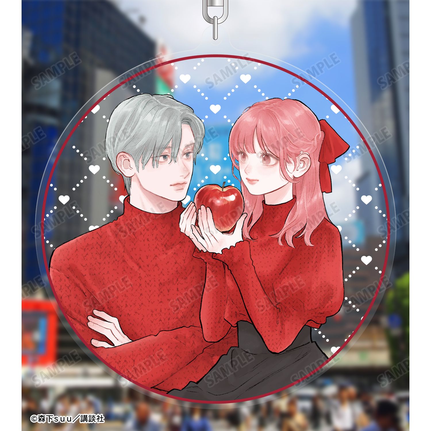 ゆびさきと恋々 森下suu先生 描き下ろし 糸瀬 雪&波岐 逸臣 SPRING GIFTver. BIGアクリルキーホルダー Image 3 | AniSmile