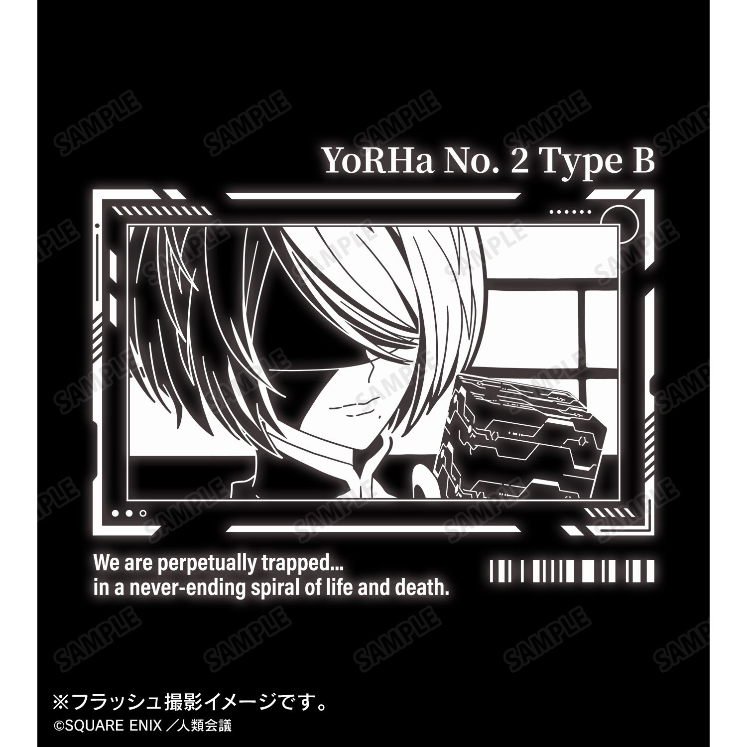 アニメ「NieR:Automata Ver1.1a」 2B リフレクタープリントTシャツレディース(サイズ/XXL) 画像 5 | AniSmile