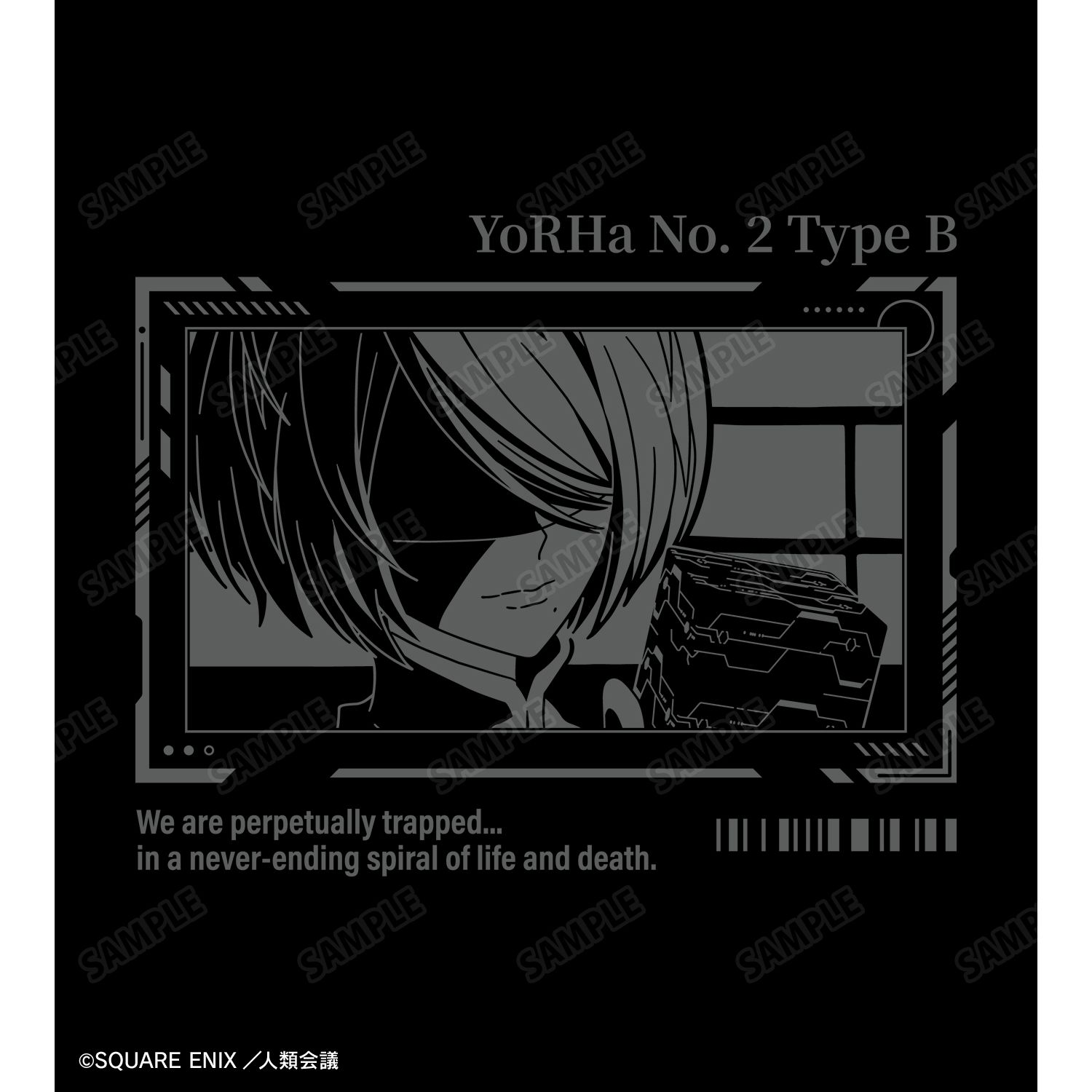 アニメ「NieR:Automata Ver1.1a」 2B リフレクタープリントTシャツレディース(サイズ/XXXL) 画像 4 | AniSmile