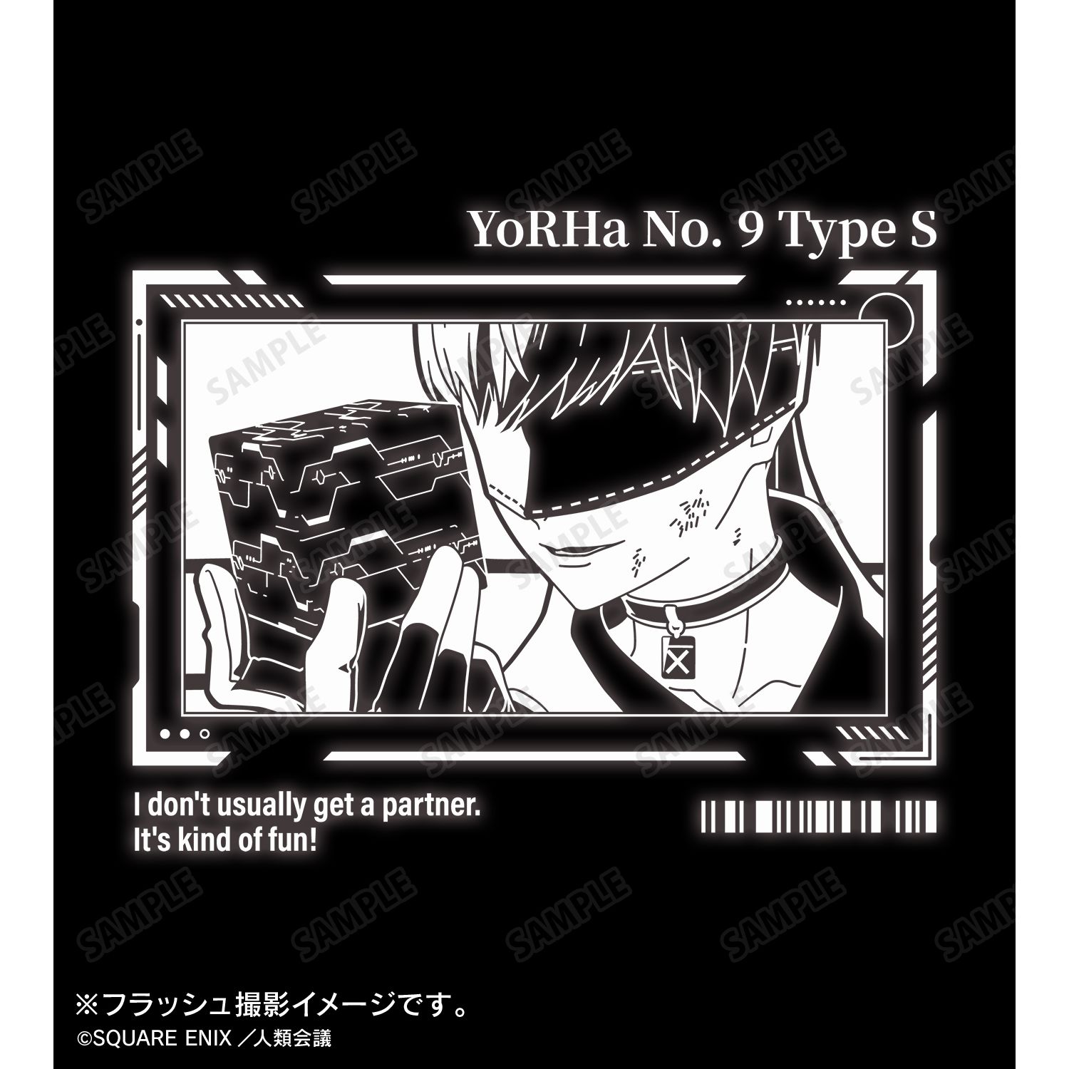アニメ「NieR:Automata Ver1.1a」 9S リフレクタープリントTシャツレディース(サイズ/L) 画像 5 | AniSmile