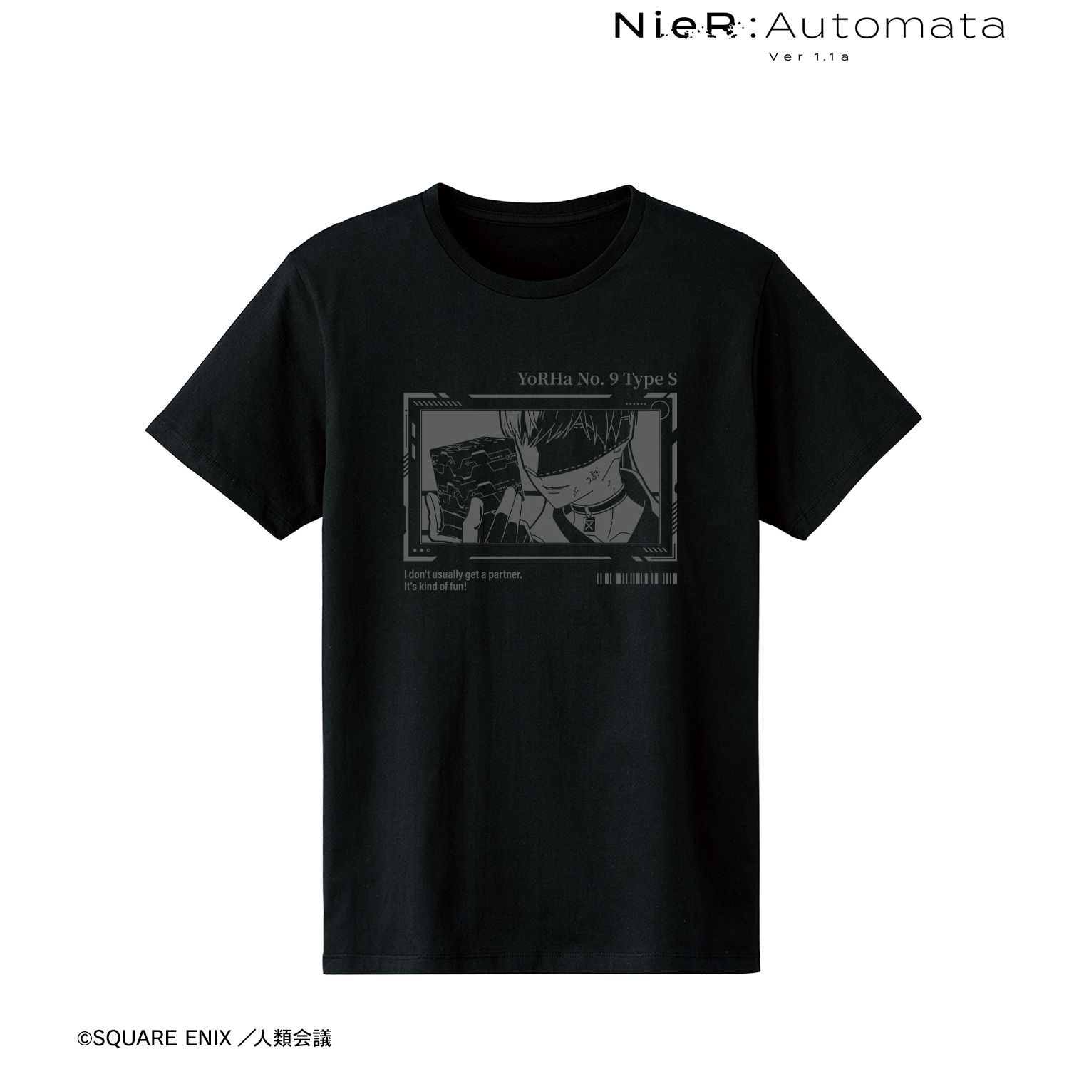 アニメ「NieR:Automata Ver1.1a」 9S リフレクタープリントTシャツレディース(サイズ/XXL) 画像 2 | AniSmile