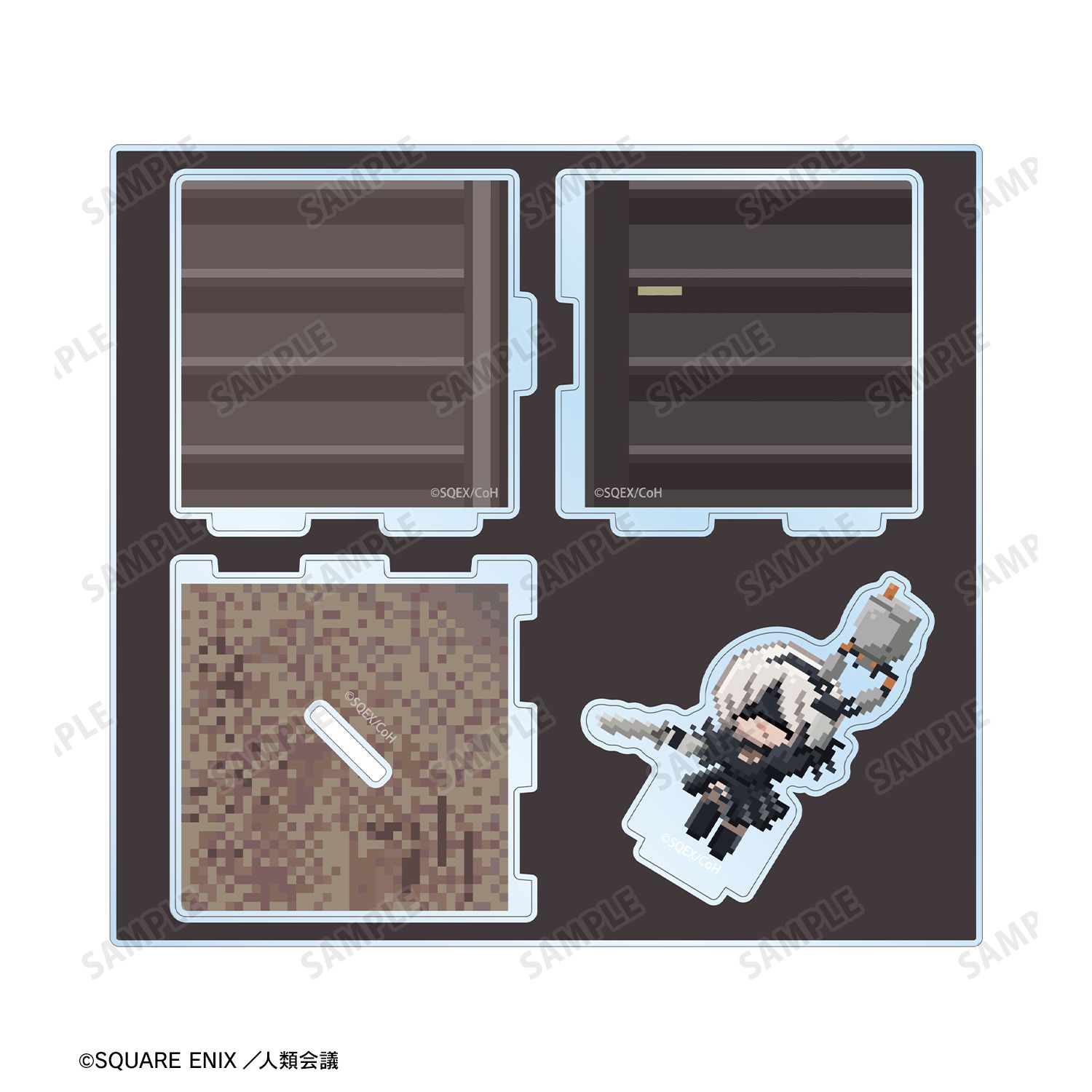 アニメ「NieR:Automata Ver1.1a」 2B DOT DOT キューブ型ジオラマ風アクリルスタンド 画像 3 | AniSmile