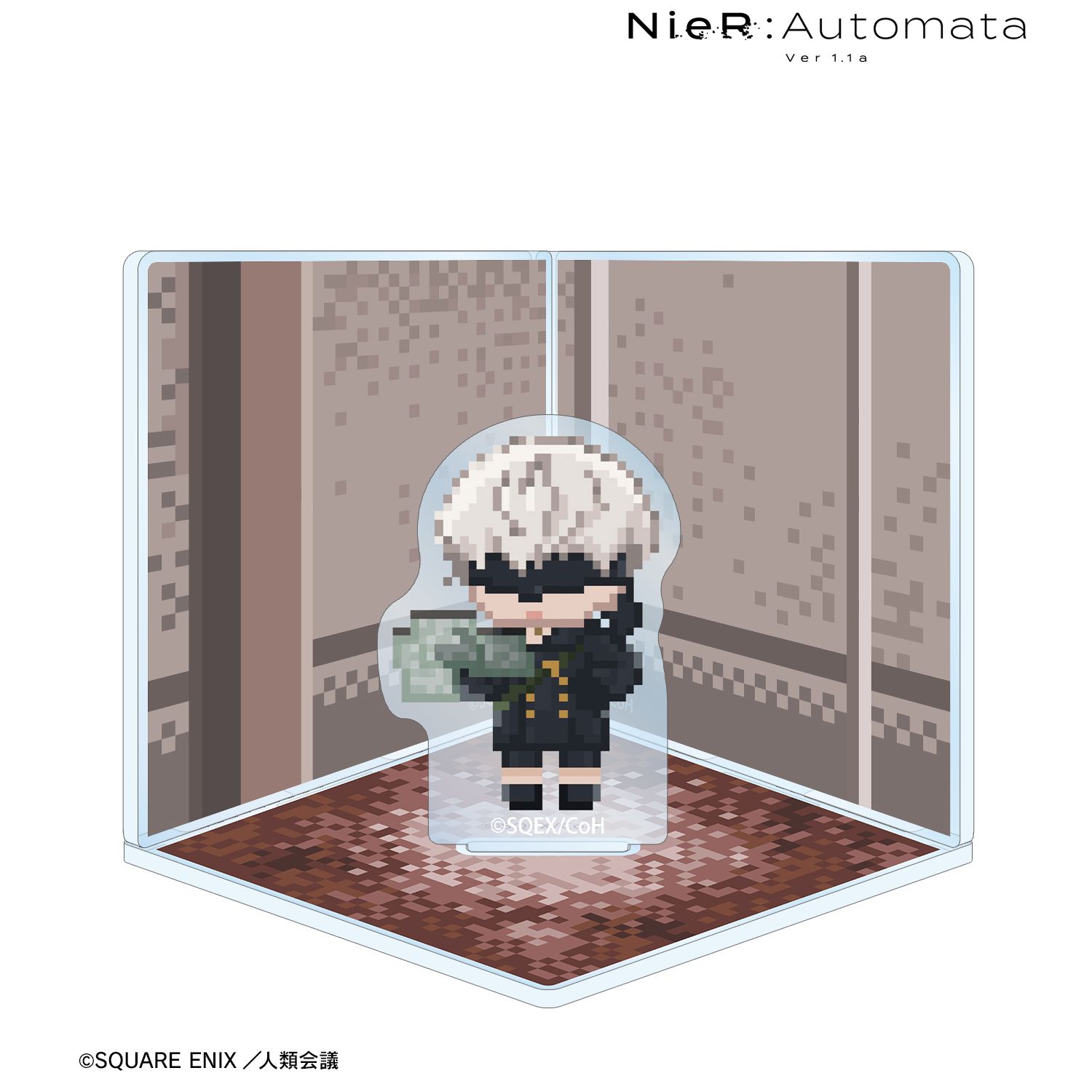 アニメ「NieR:Automata Ver1.1a」 9S DOT DOT キューブ型ジオラマ風アクリルスタンド 画像 2 | AniSmile