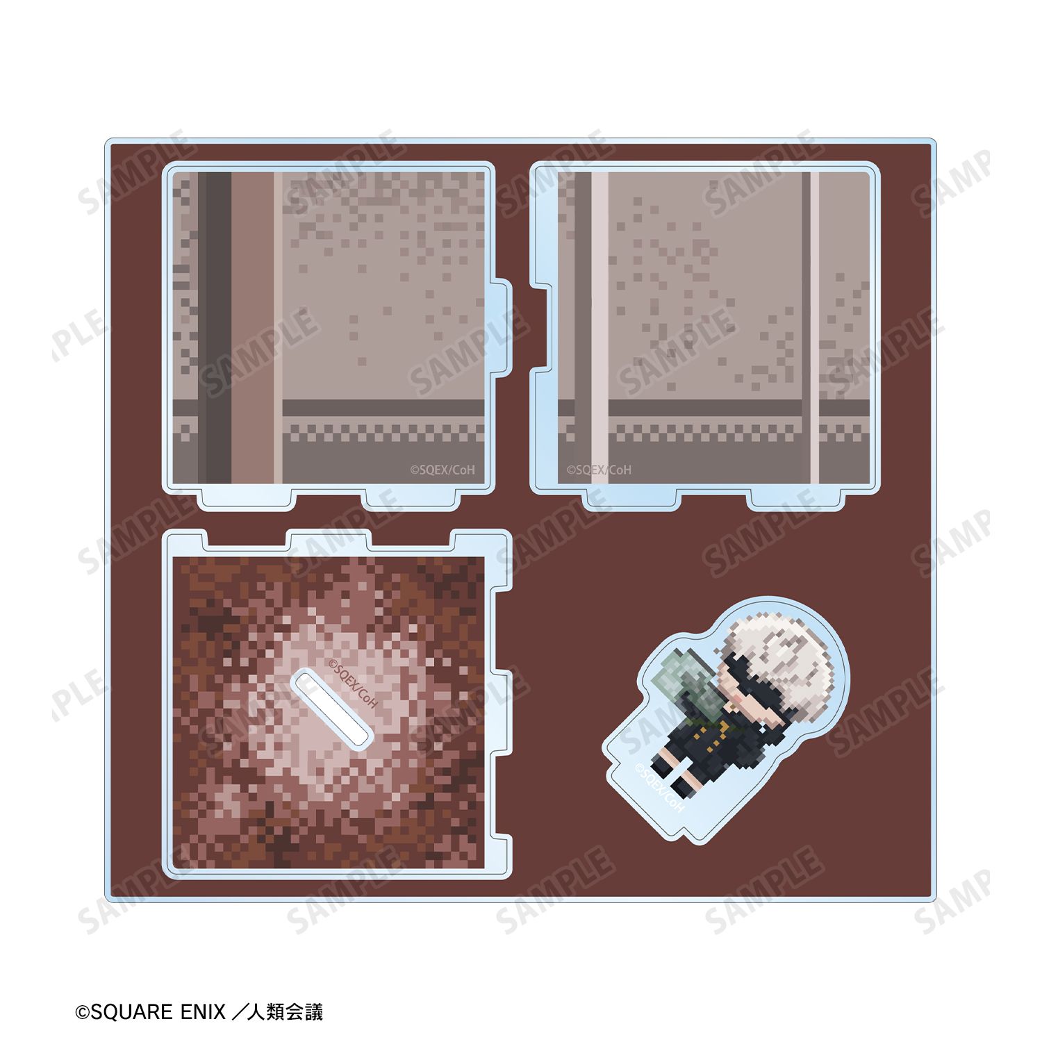 アニメ「NieR:Automata Ver1.1a」 9S DOT DOT キューブ型ジオラマ風アクリルスタンド 画像 3 | AniSmile