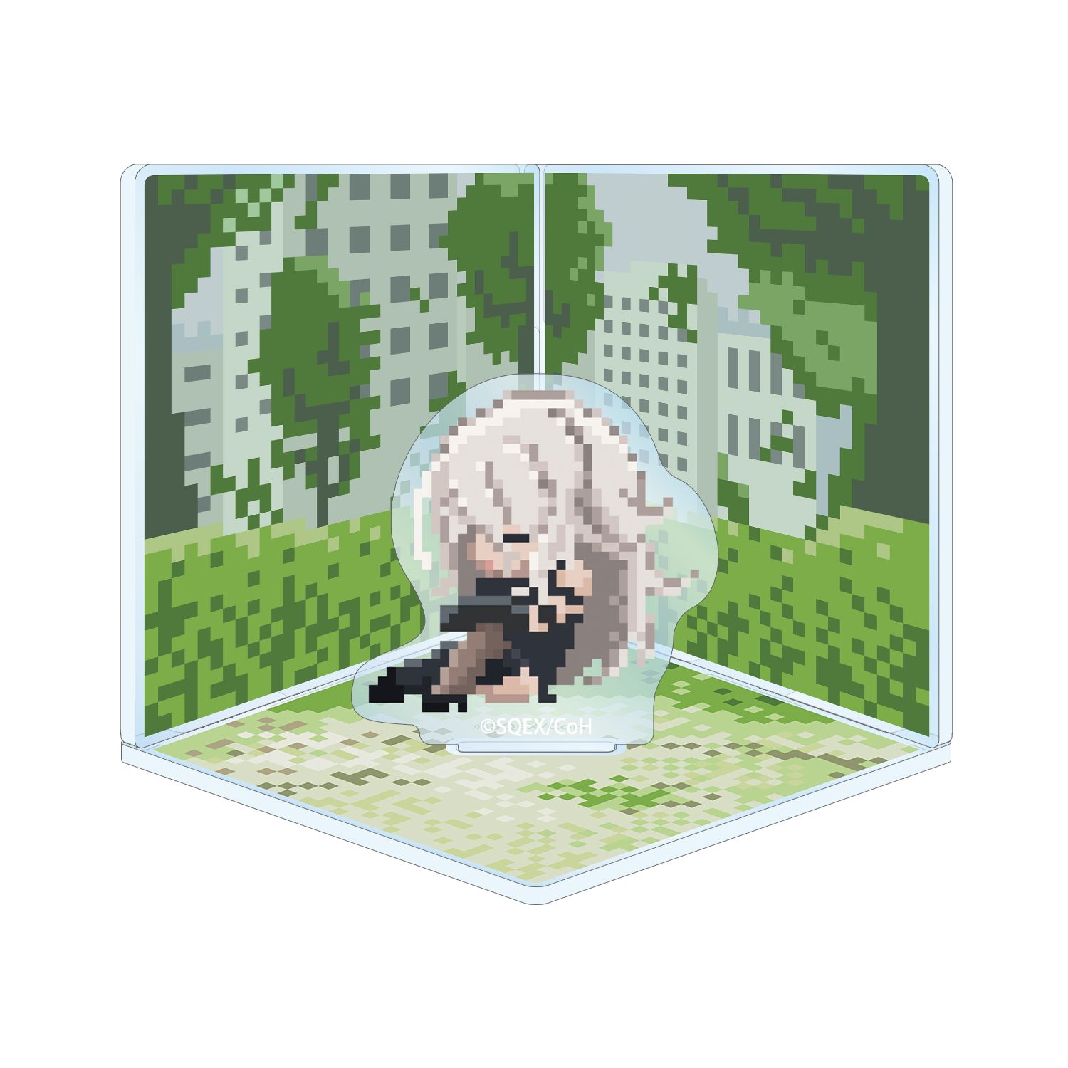 アニメ「NieR:Automata Ver1.1a」 A2 DOT DOT キューブ型ジオラマ風アクリルスタンド - 公式商品画像 | AniSmile