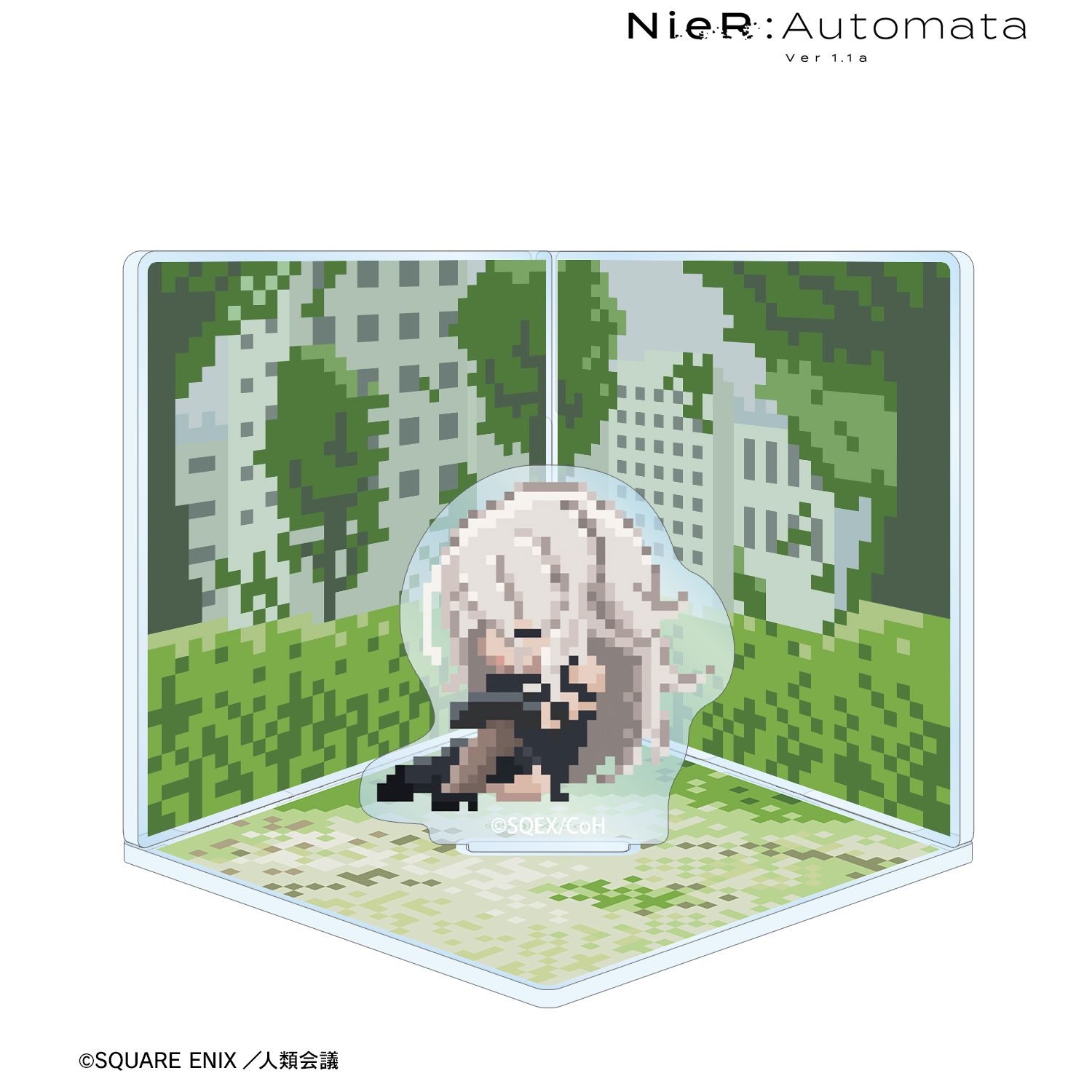 アニメ「NieR:Automata Ver1.1a」 A2 DOT DOT キューブ型ジオラマ風アクリルスタンド 画像 2 | AniSmile