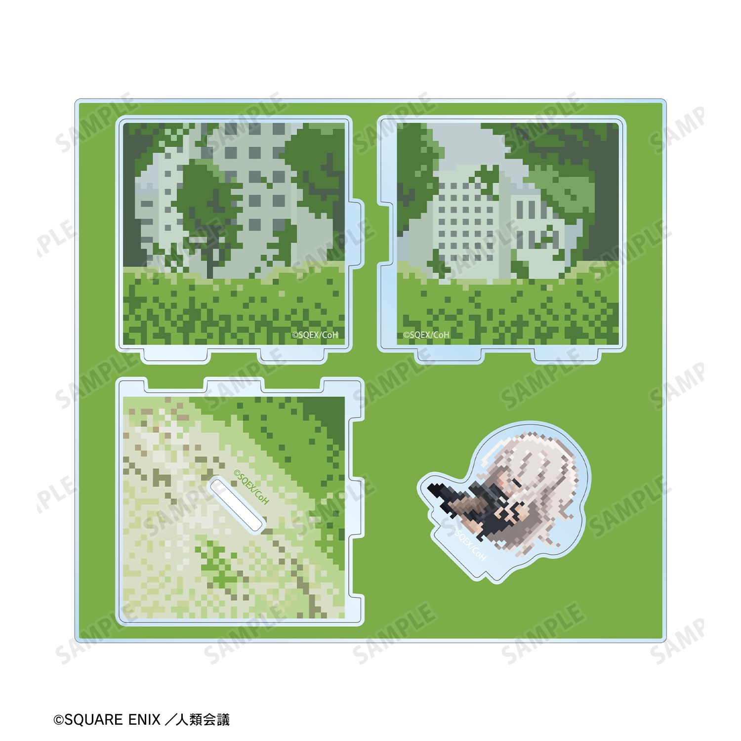アニメ「NieR:Automata Ver1.1a」 A2 DOT DOT キューブ型ジオラマ風アクリルスタンド 画像 3 | AniSmile
