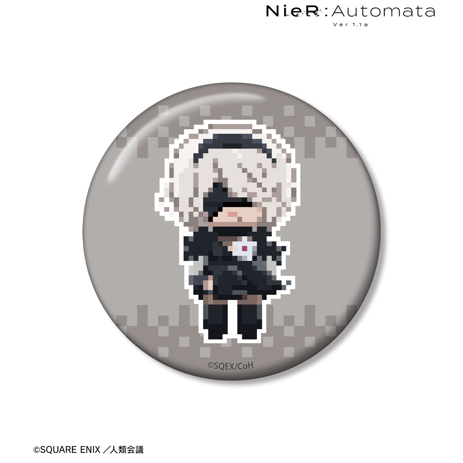 アニメ「NieR:Automata Ver1.1a」 2B DOT DOT 100mm缶バッジ ver.C 画像 2 | AniSmile