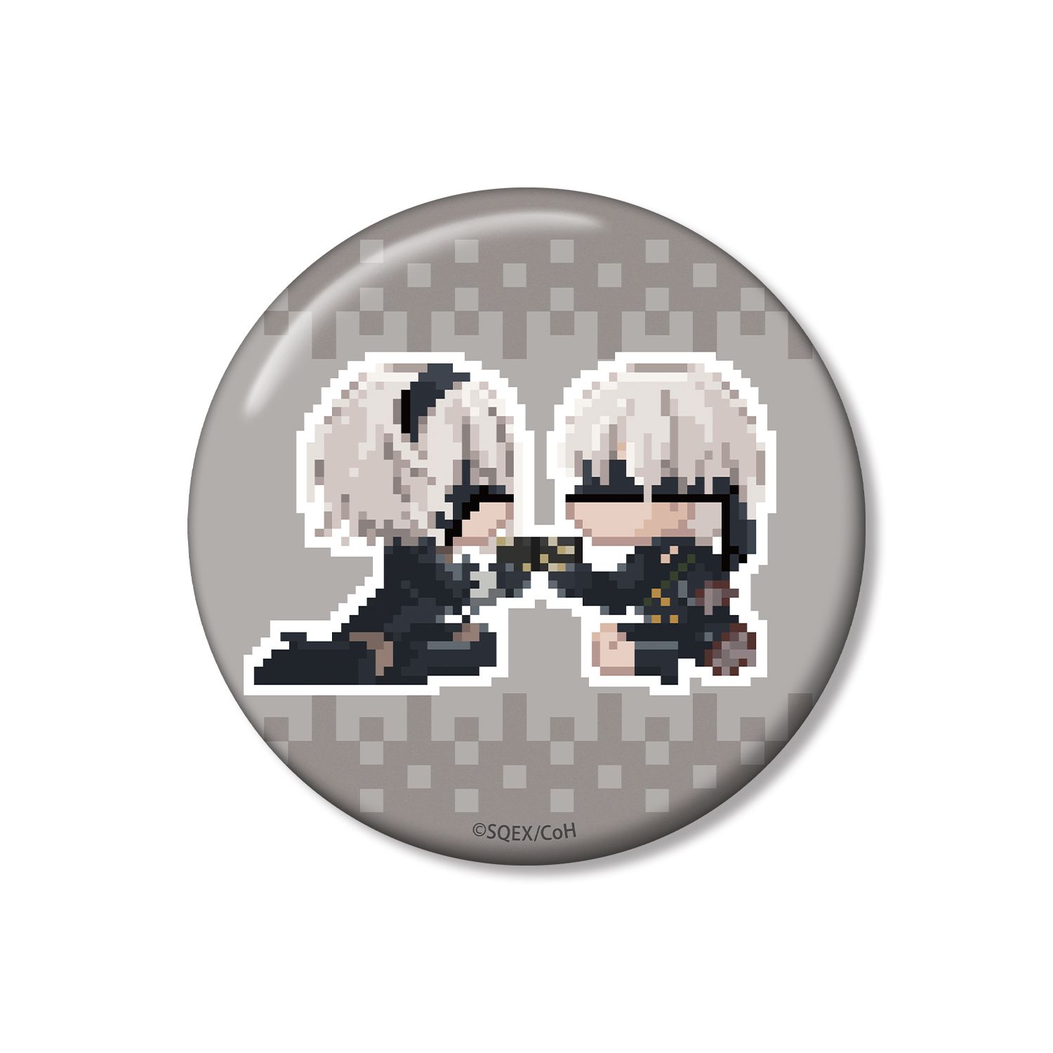 アニメ「NieR:Automata Ver1.1a」 2B/9S DOT DOT 100mm缶バッジ ver.B - 公式商品画像 | AniSmile