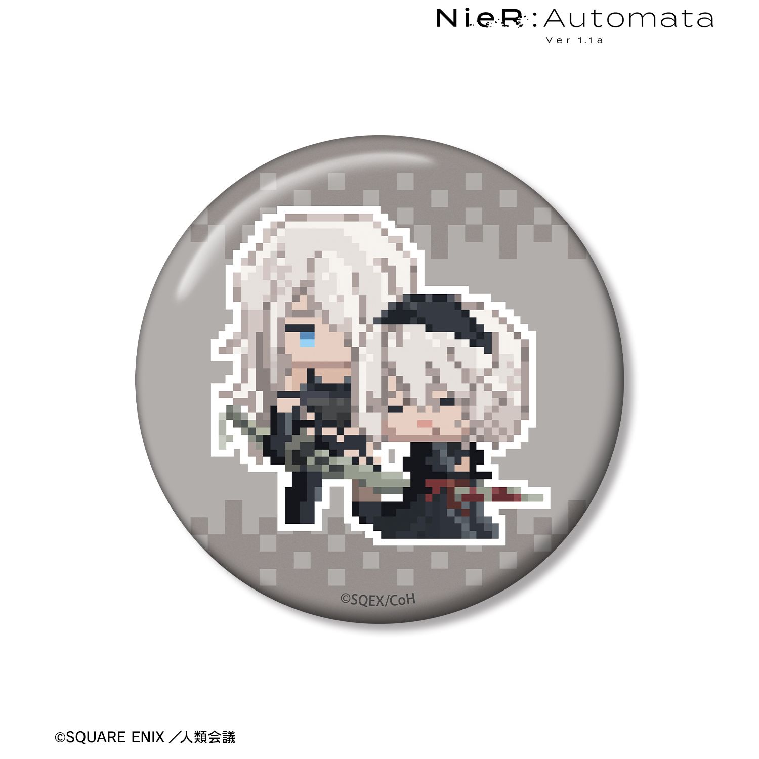アニメ「NieR:Automata Ver1.1a」 2B/A2 DOT DOT 100mm缶バッジ 画像 2 | AniSmile