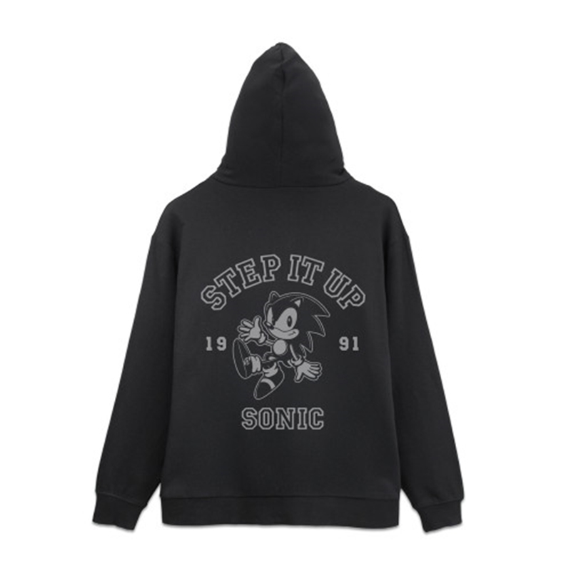 クラシックソニック 「STEP IT UP」 ジップパーカー/BLACK-XXL 画像 2 | AniSmile