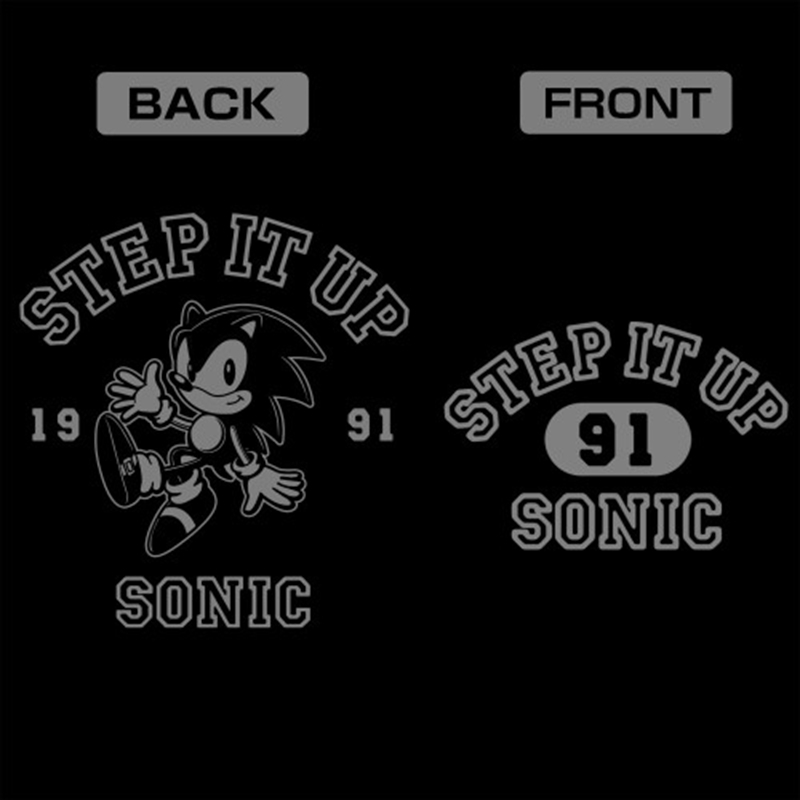 クラシックソニック 「STEP IT UP」 ジップパーカー/BLACK-XXL 画像 4 | AniSmile