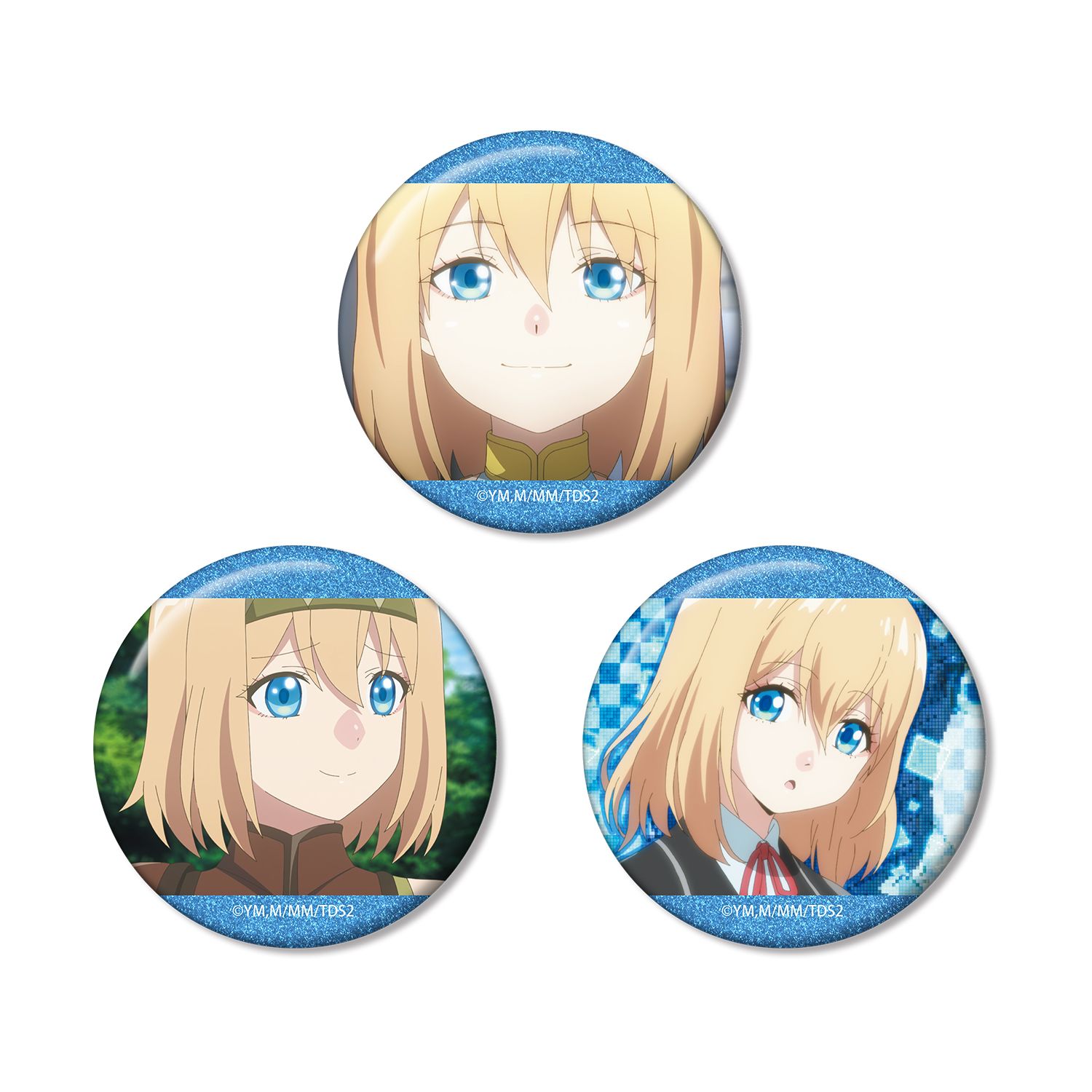 TVアニメ「乙女ゲー世界はモブに厳しい世界です2」 オリヴィア 場面写グリッター缶バッジ3個セット - AniSmile