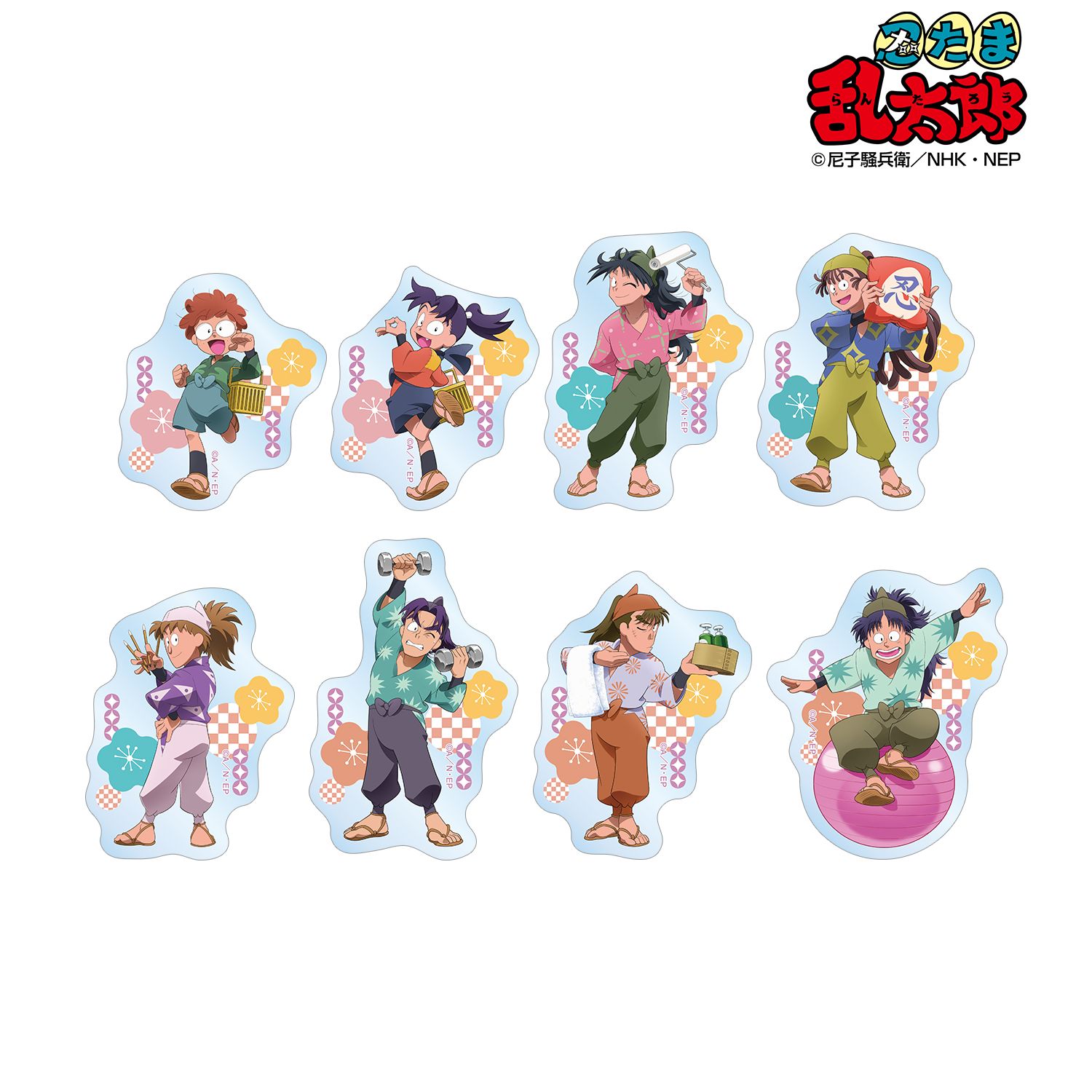 忍たま乱太郎 描き下ろし みんなで商いver. トレーディングダイカットステッカー ver.A(単位/単品) 画像 2 | AniSmile