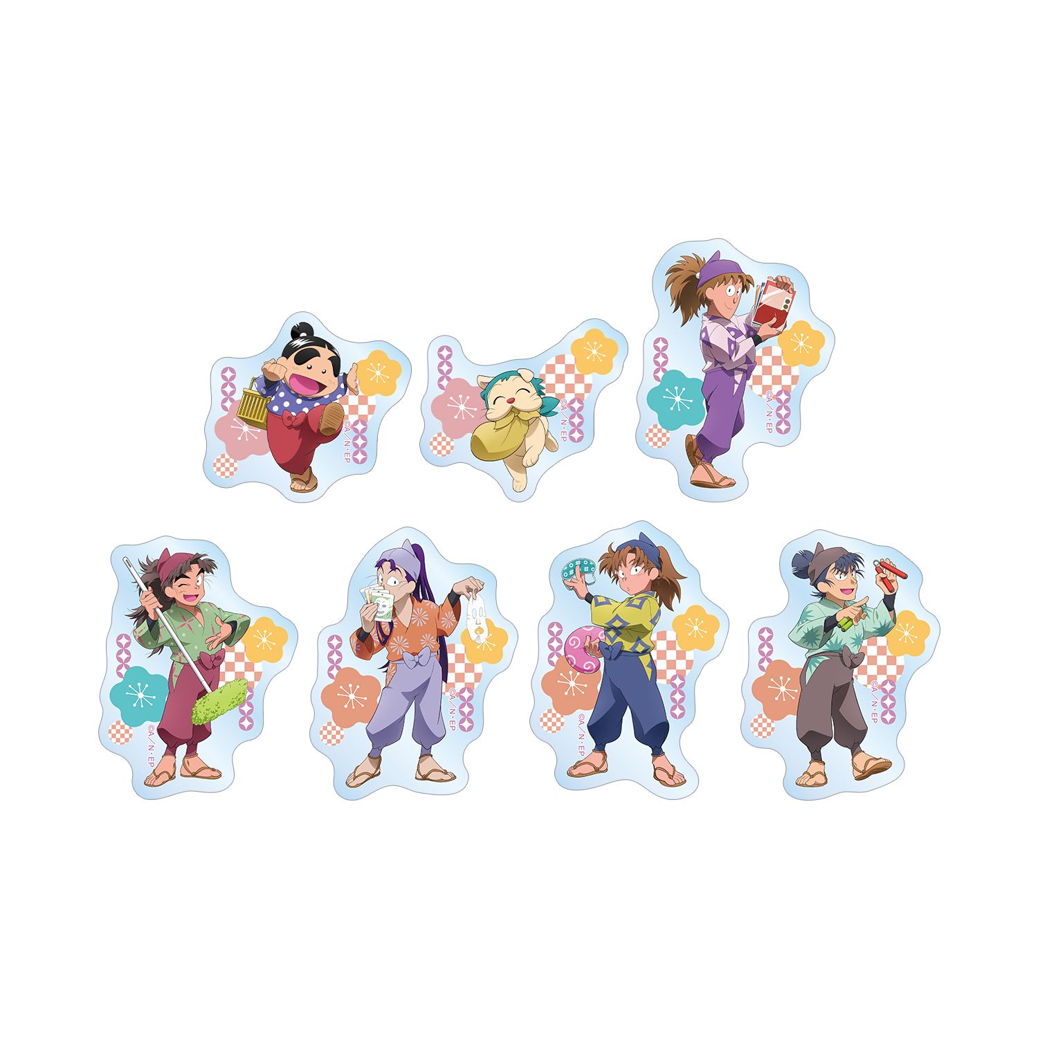 忍たま乱太郎 描き下ろし みんなで商いver. トレーディングダイカットステッカー ver.B(単位/単品) - AniSmile