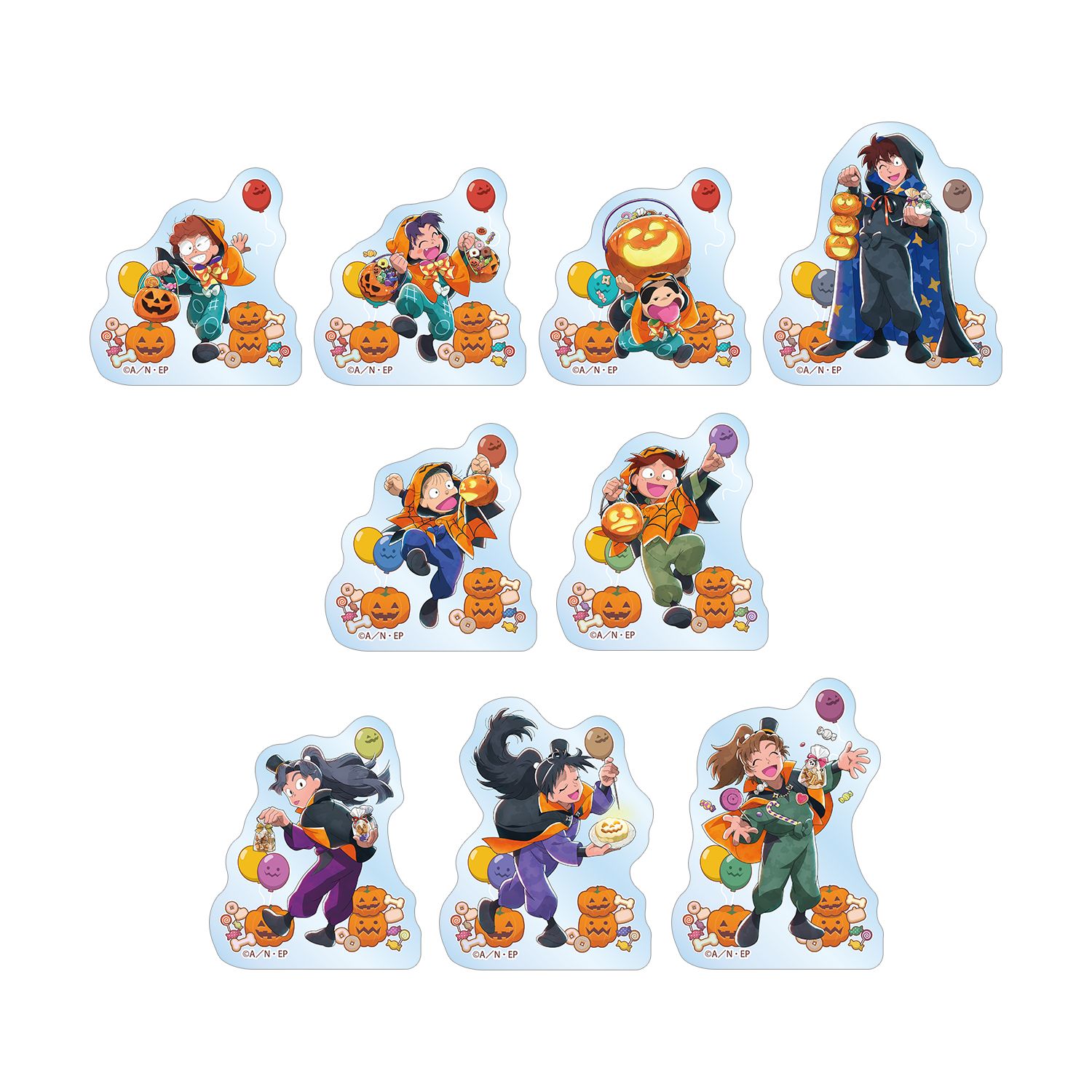 忍たま乱太郎 描き下ろし トリップ オア スウィートの段ver. トレーディングクリアダイカットステッカー(単位/単品) - AniSmile