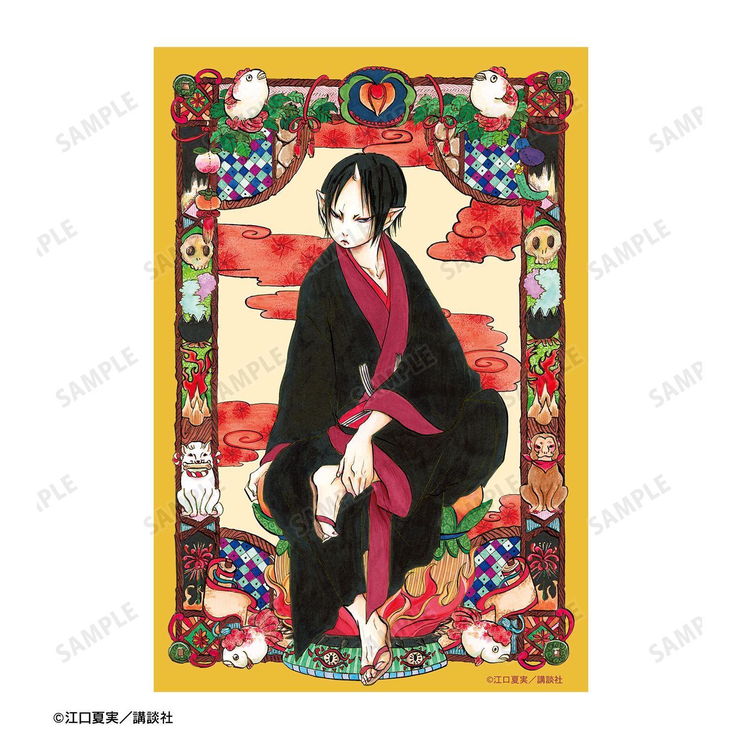 漫画『鬼灯の冷徹』 1巻表紙イラスト ミニ掛け軸 画像 4 | AniSmile