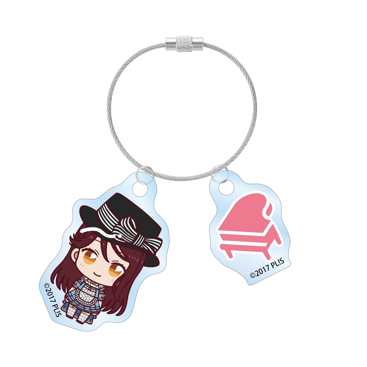 ラブライブ!サンシャイン!! 桜内梨子 3rdソロコンサートver. ちょこんと! 2連ワイヤーアクリルキーホルダー - AniSmile