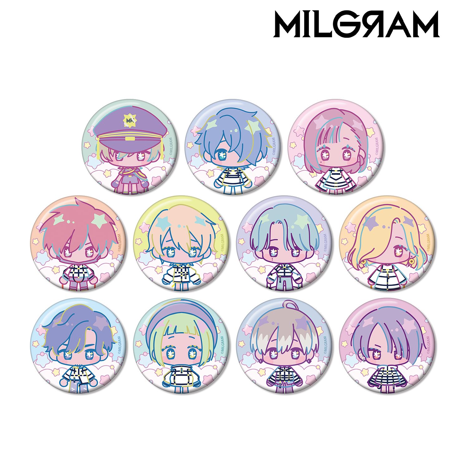 MILGRAM -ミルグラム- トレーディング ゆめぷち 缶バッジ ver.A(単位/単品) 画像 2 | AniSmile