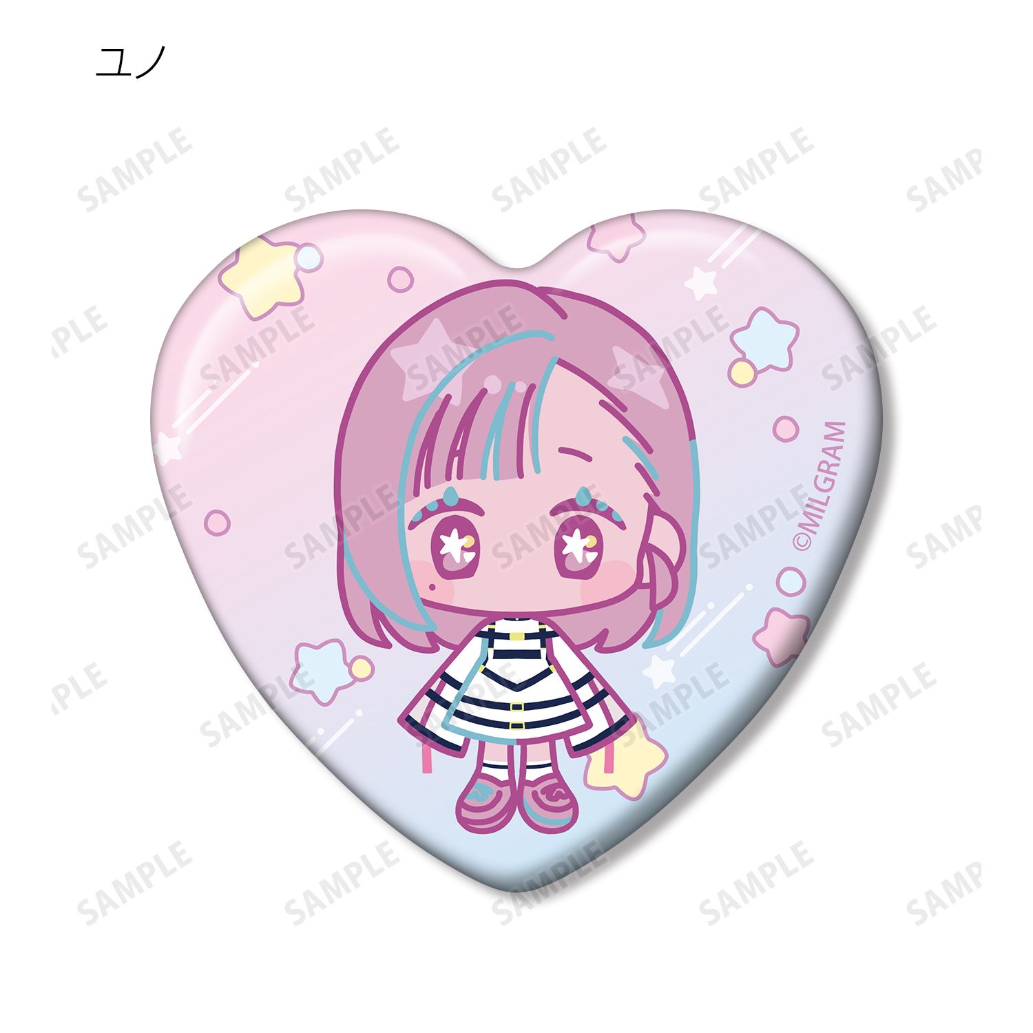 MILGRAM -ミルグラム- トレーディング ゆめぷち ハート型缶バッジ ver.A(単位/単品) 画像 5 | AniSmile