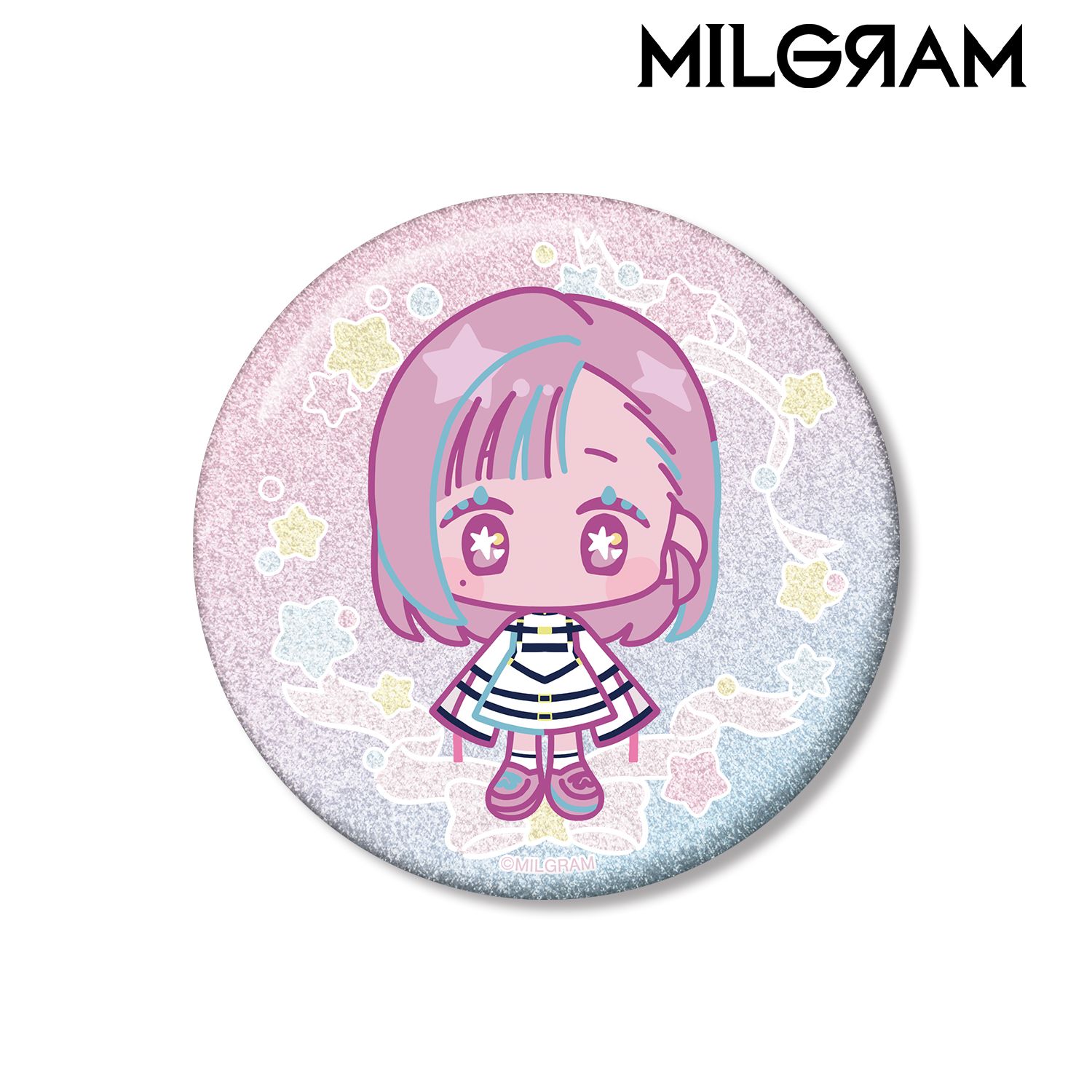 MILGRAM -ミルグラム- ユノ ゆめぷち 75mmグリッター缶バッジ 画像 3 | AniSmile
