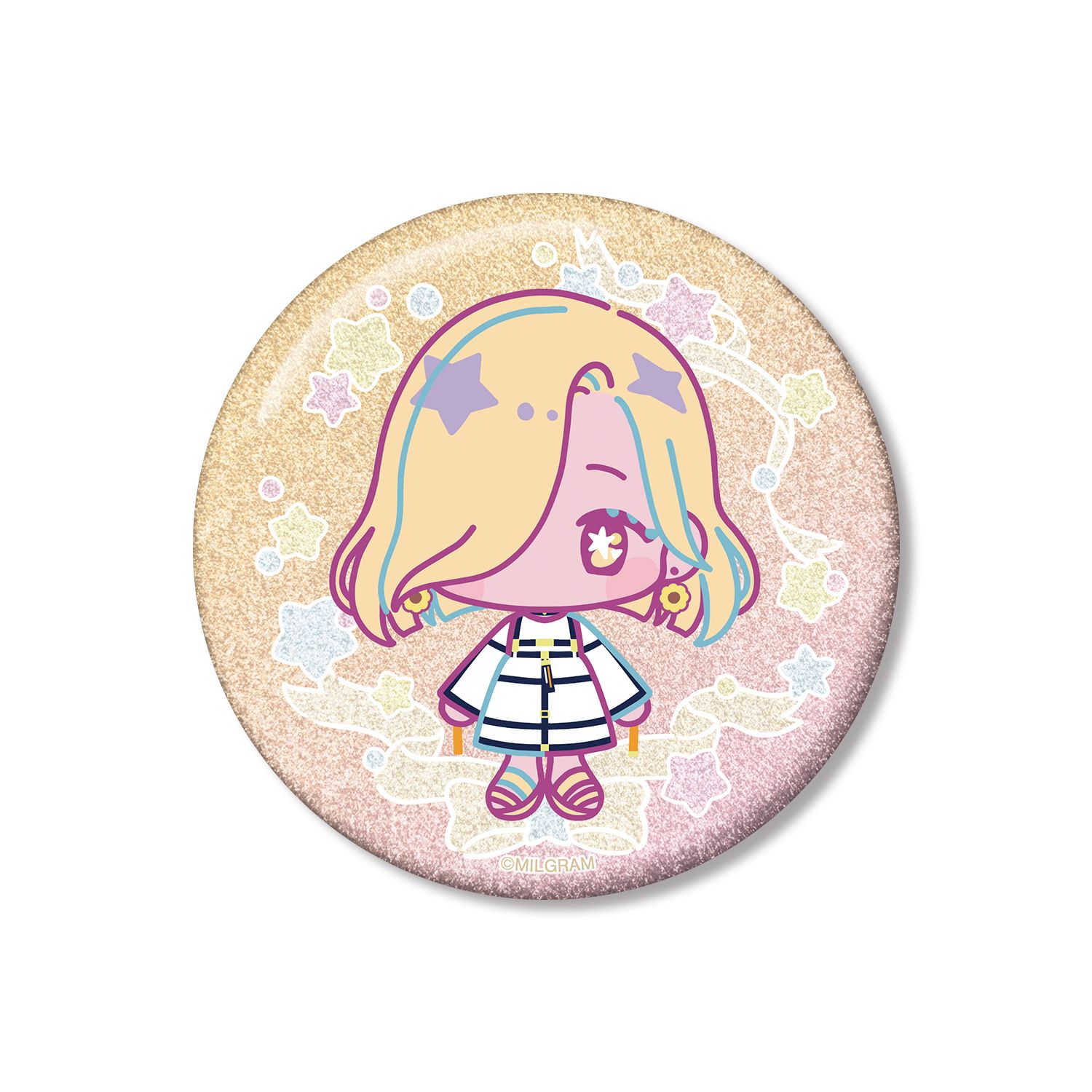 MILGRAM -ミルグラム- マヒル ゆめぷち 75mmグリッター缶バッジ 画像 3 | AniSmile