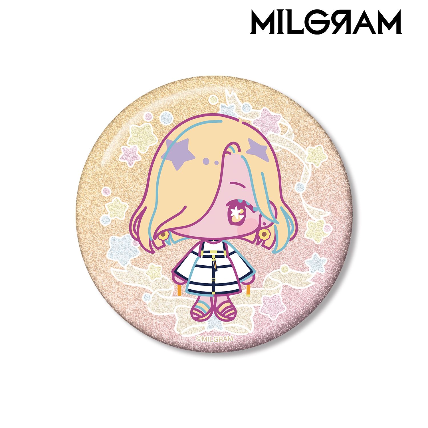 MILGRAM -ミルグラム- マヒル ゆめぷち 75mmグリッター缶バッジ - AniSmile